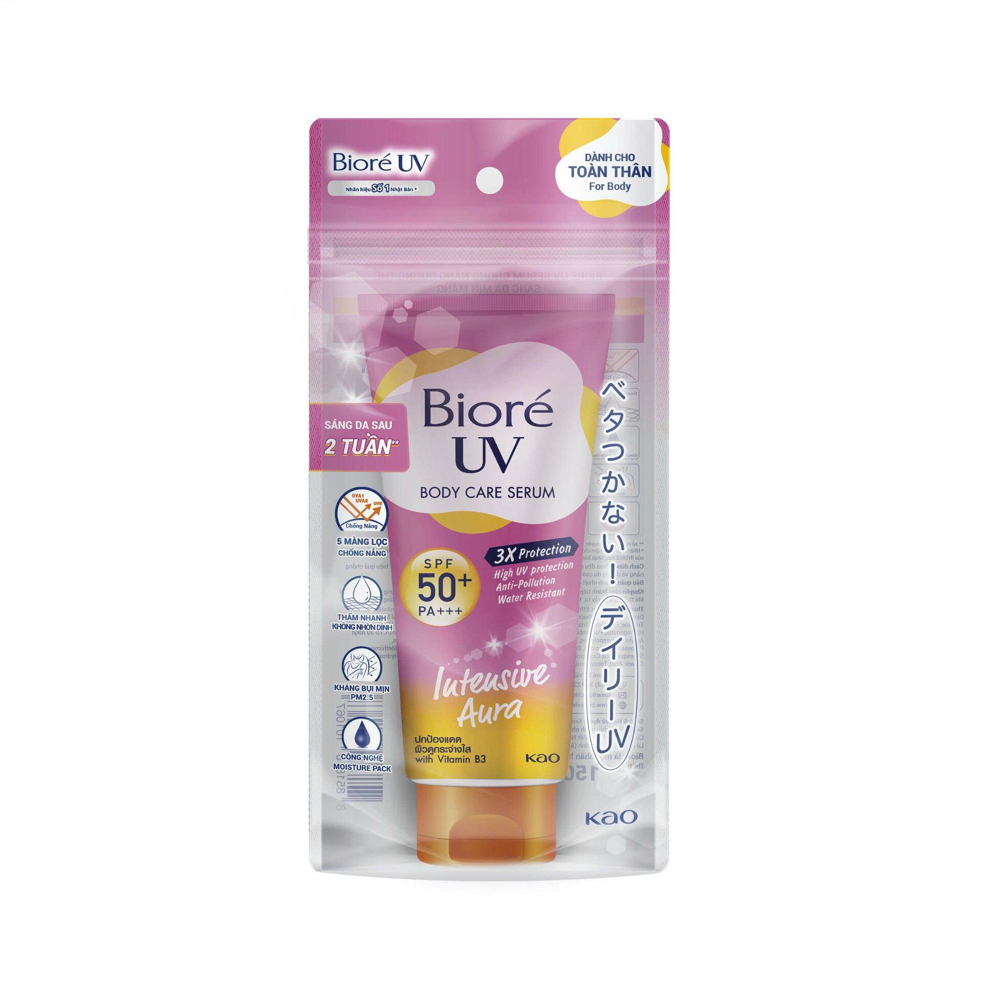 Serum Chống Nắng Dưỡng Thể BIORÉ UV Body Care Serum Intensive Aura SPF50+ PA+++ | 150ml