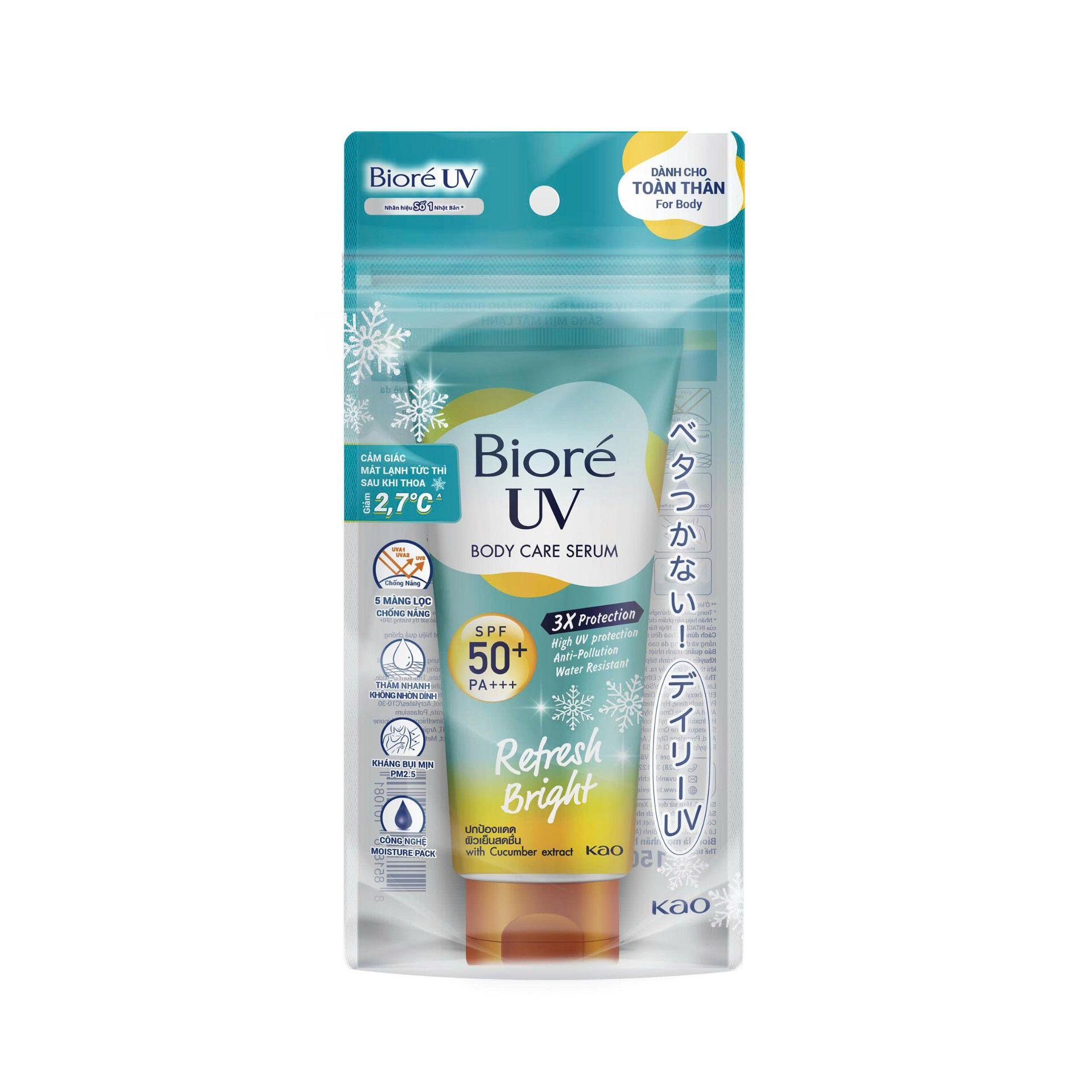Serum Chống Nắng Dưỡng Thể BIORÉ UV Body Care Serum Refresh Bright SPF50+ PA+++ | 150ml