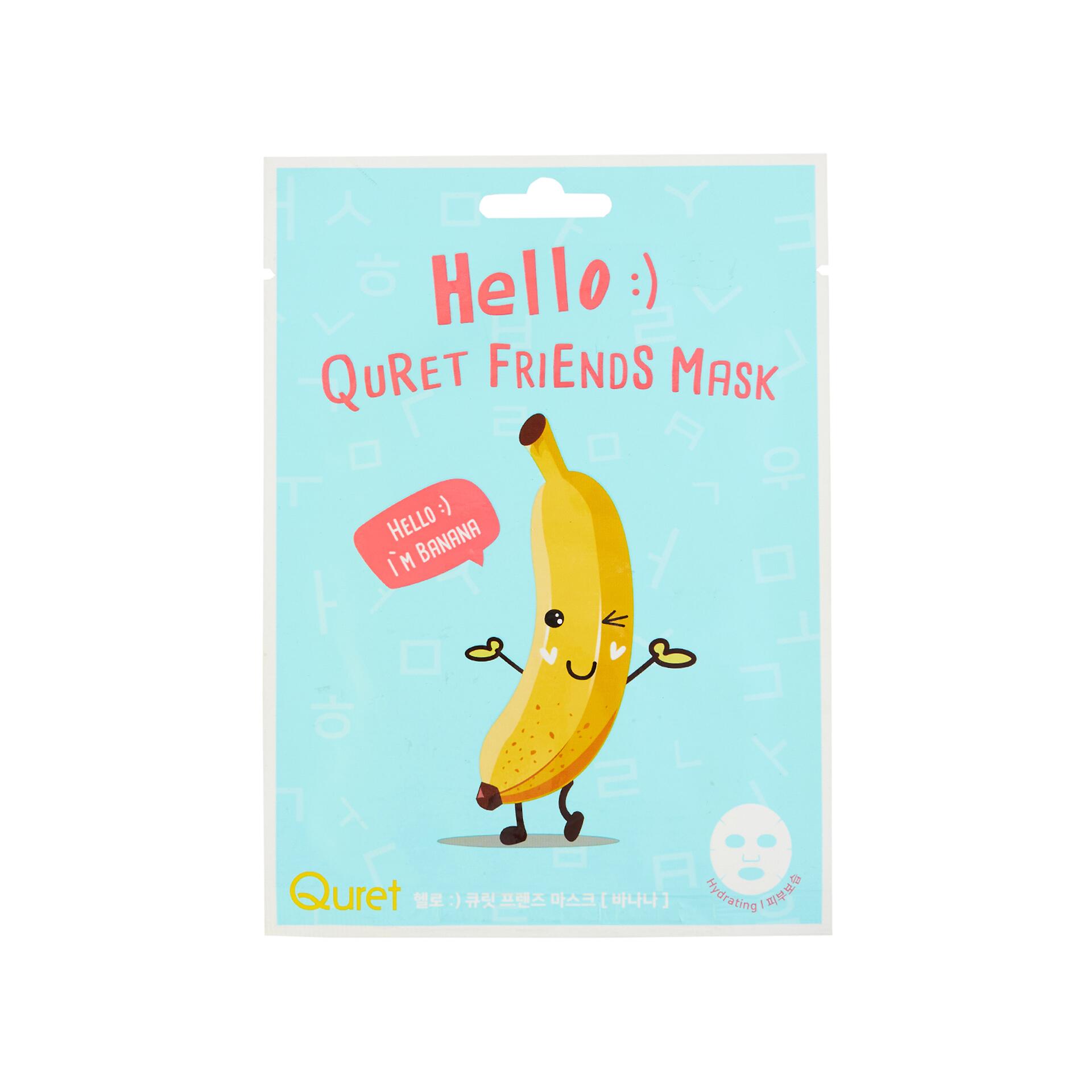 Mặt Nạ QURET Hello :) Quret Friends Banana Cấp Ẩm | 25g 