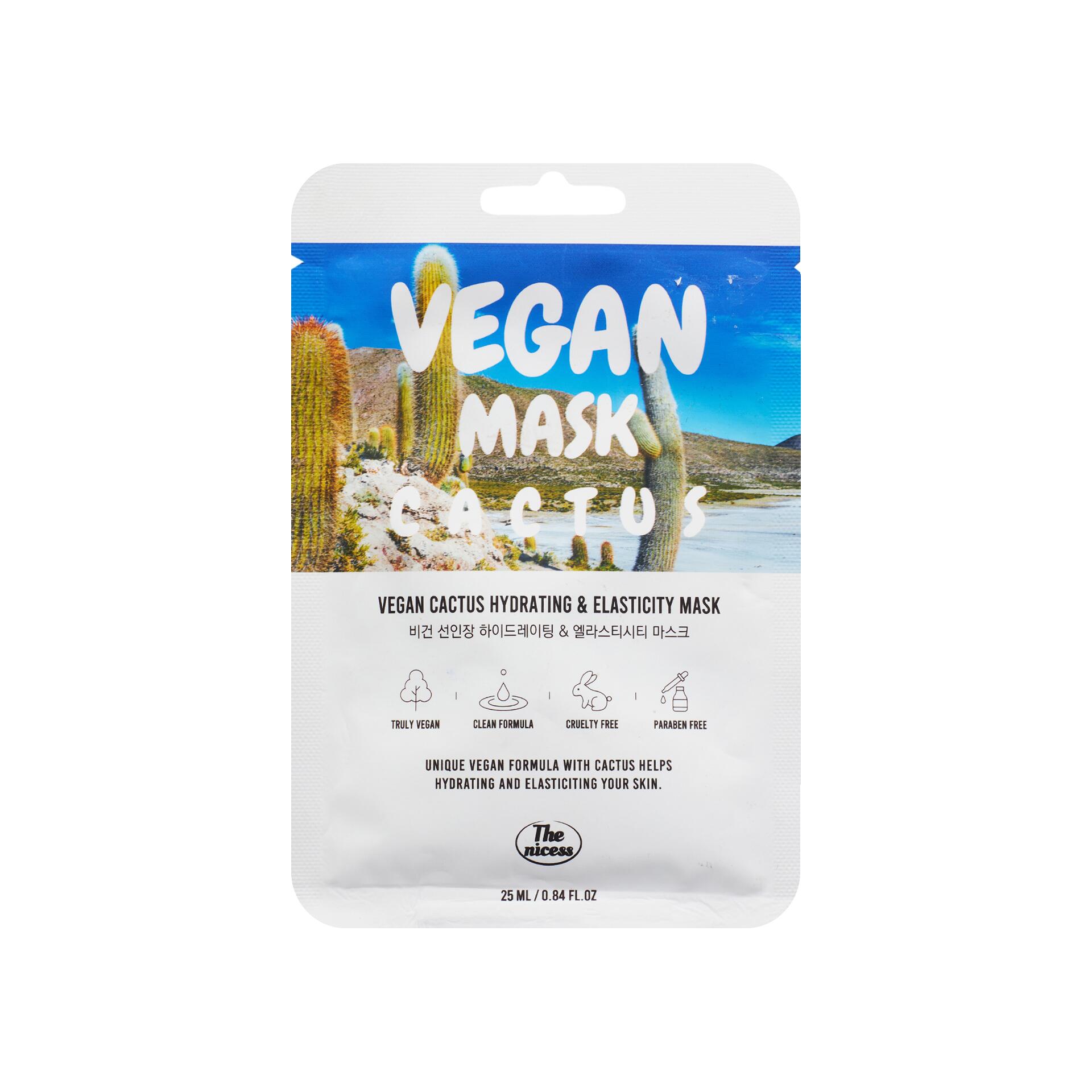 Mặt Nạ Thuần Chay THE NICESS Vegan Cactus Cấp Ẩm Và Đàn Hồi | 25ml