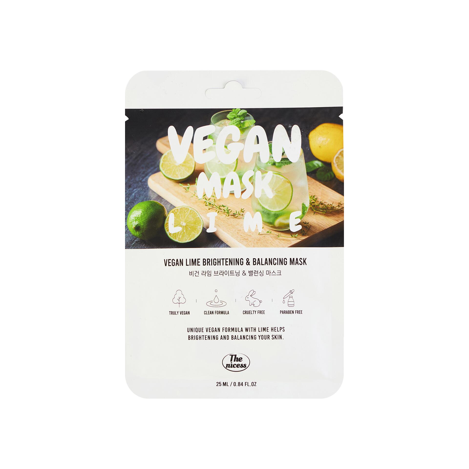 Mặt Nạ Thuần Chay THE NICESS Vegan Lime Sáng Da Và Cân Bằng | 25ml