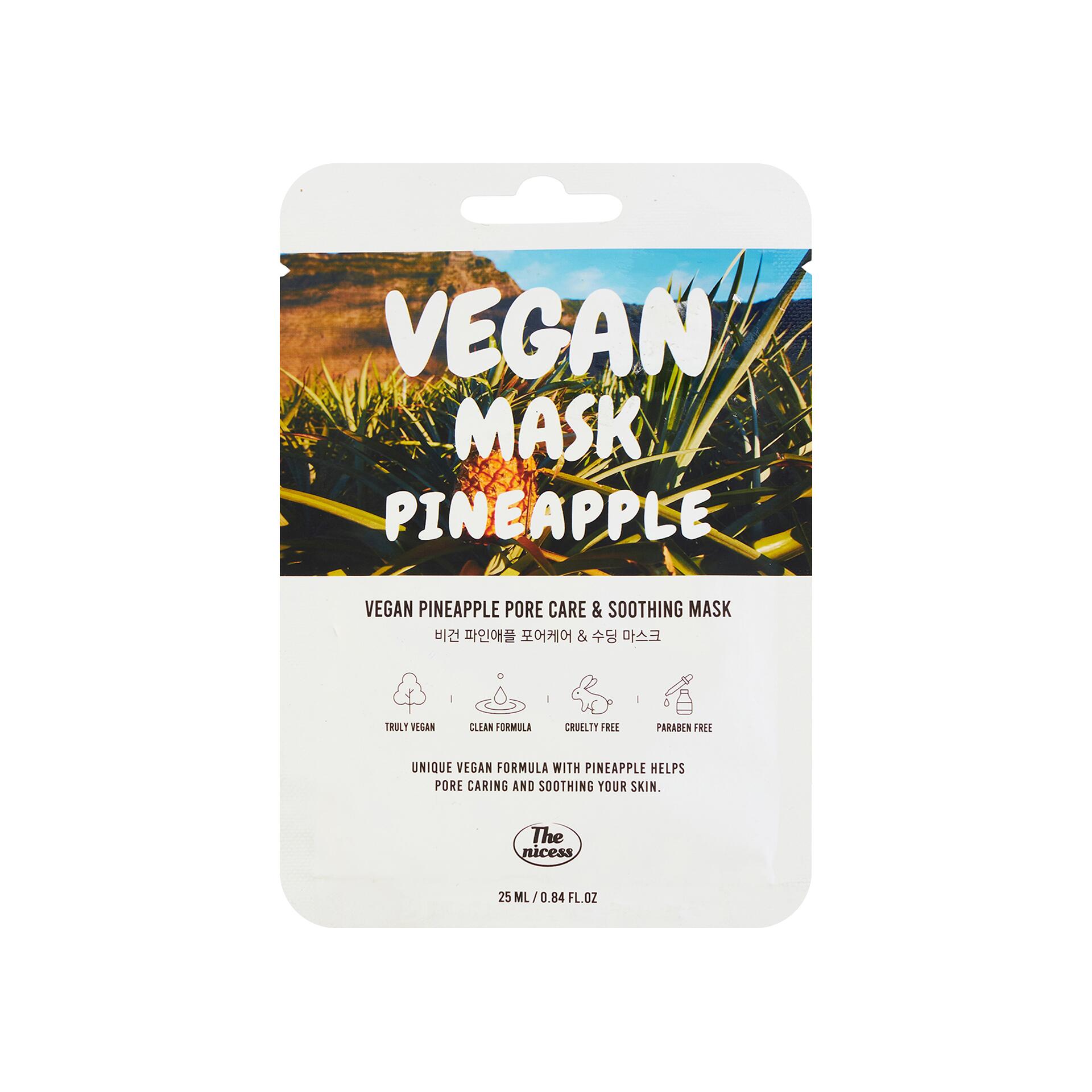 Mặt Nạ Thuần Chay THE NICESS Vegan Pineapple Se Khít Lỗ Chân Lông Và Làm Dịu | 25ml