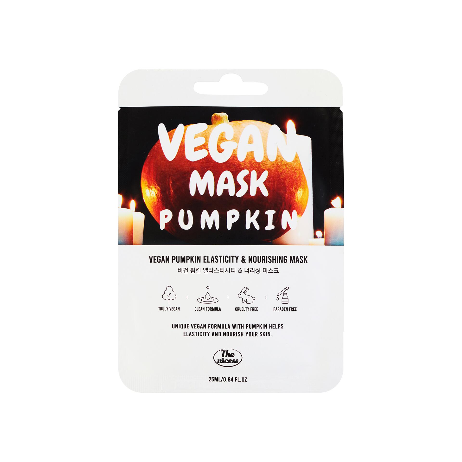 Mặt Nạ Thuần Chay THE NICESS Vegan Pumpkin Đàn Hồi Và Nuôi Dưỡng | 25ml