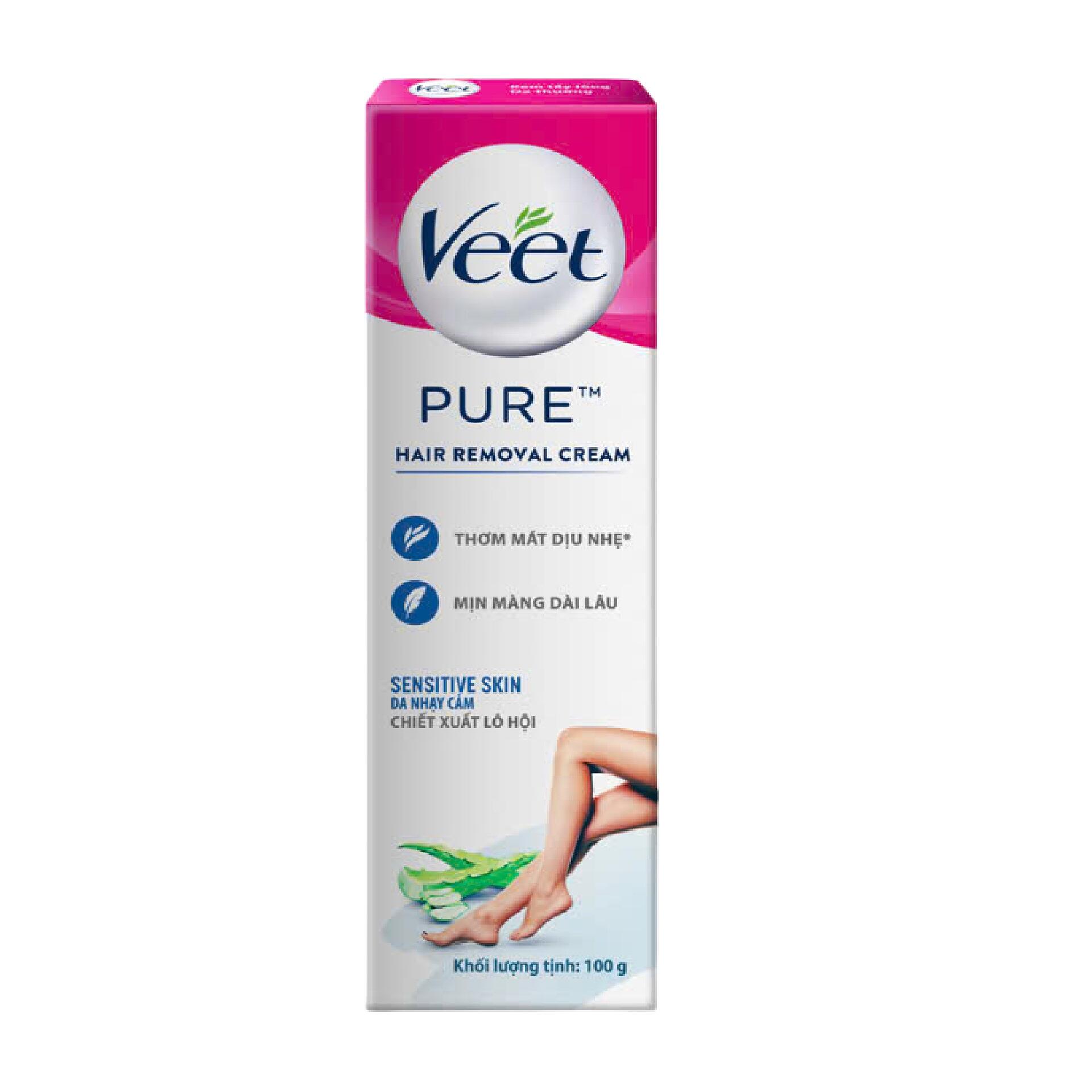 Kem Tẩy Lông VEET Pure Lô Hội Cho Da Nhạy Cảm | 100g