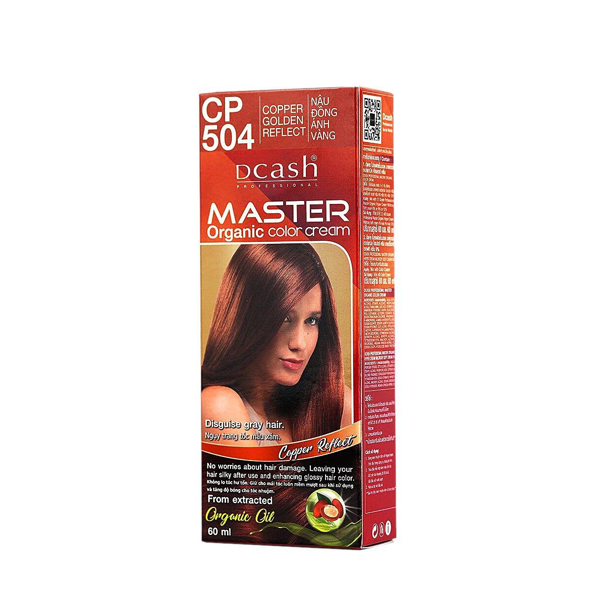 Thuốc Nhuộm Tóc DCASH #CP504 Màu Nâu Đồng Ánh Vàng | 60ml