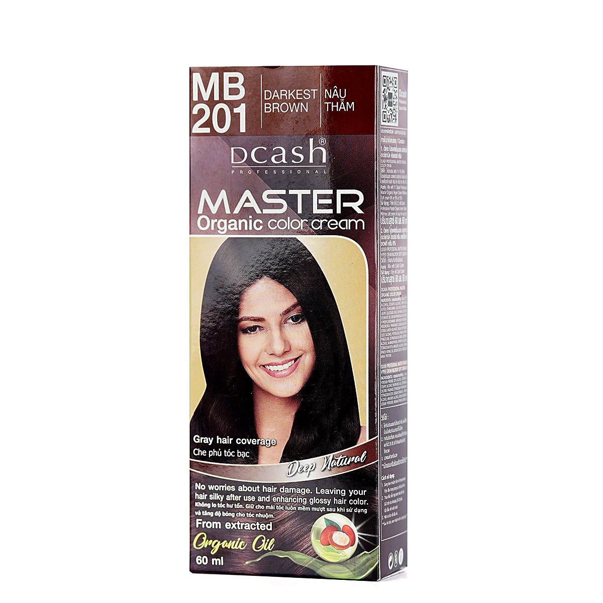 Thuốc Nhuộm Tóc DCASH #MB201 Màu Nâu Thẫm | 60ml