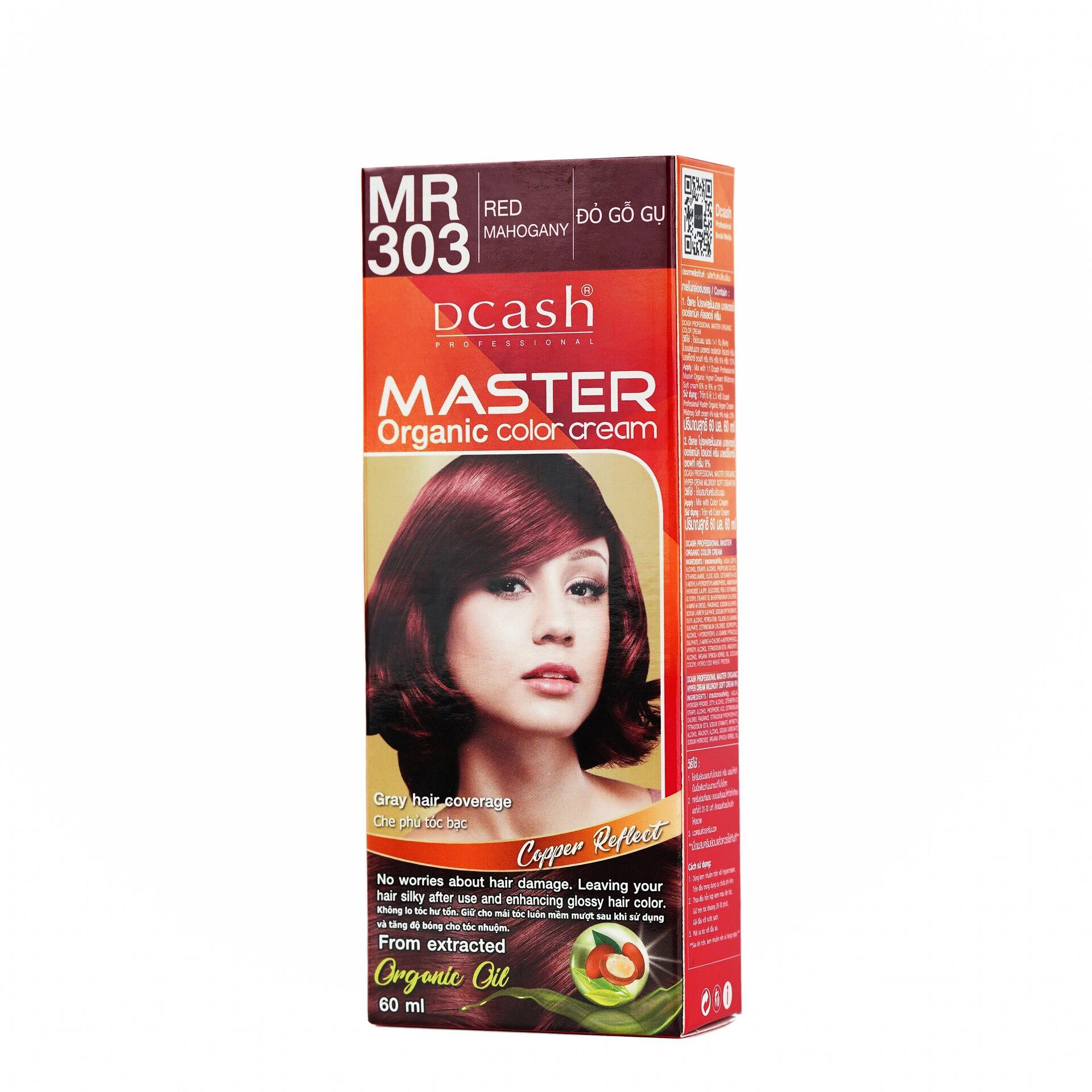 Thuốc Nhuộm Tóc DCASH #MR303 Màu Đỏ Gỗ Gụ | 60ml