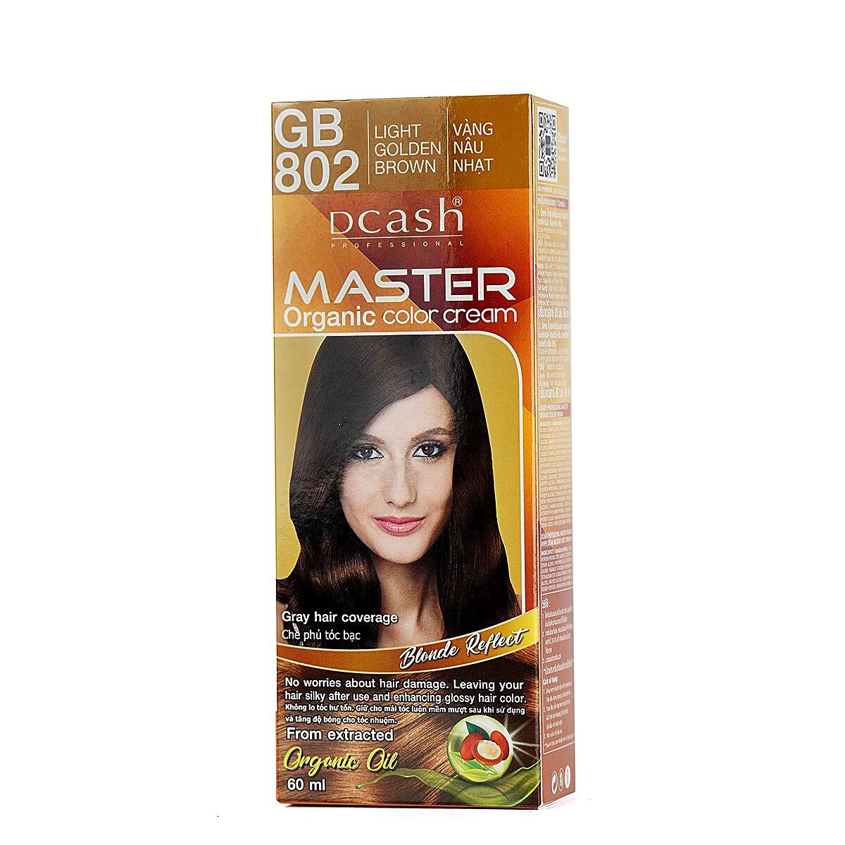 Thuốc Nhuộm Tóc DCASH #GB802 Màu Vàng Nâu Nhạt | 60ml