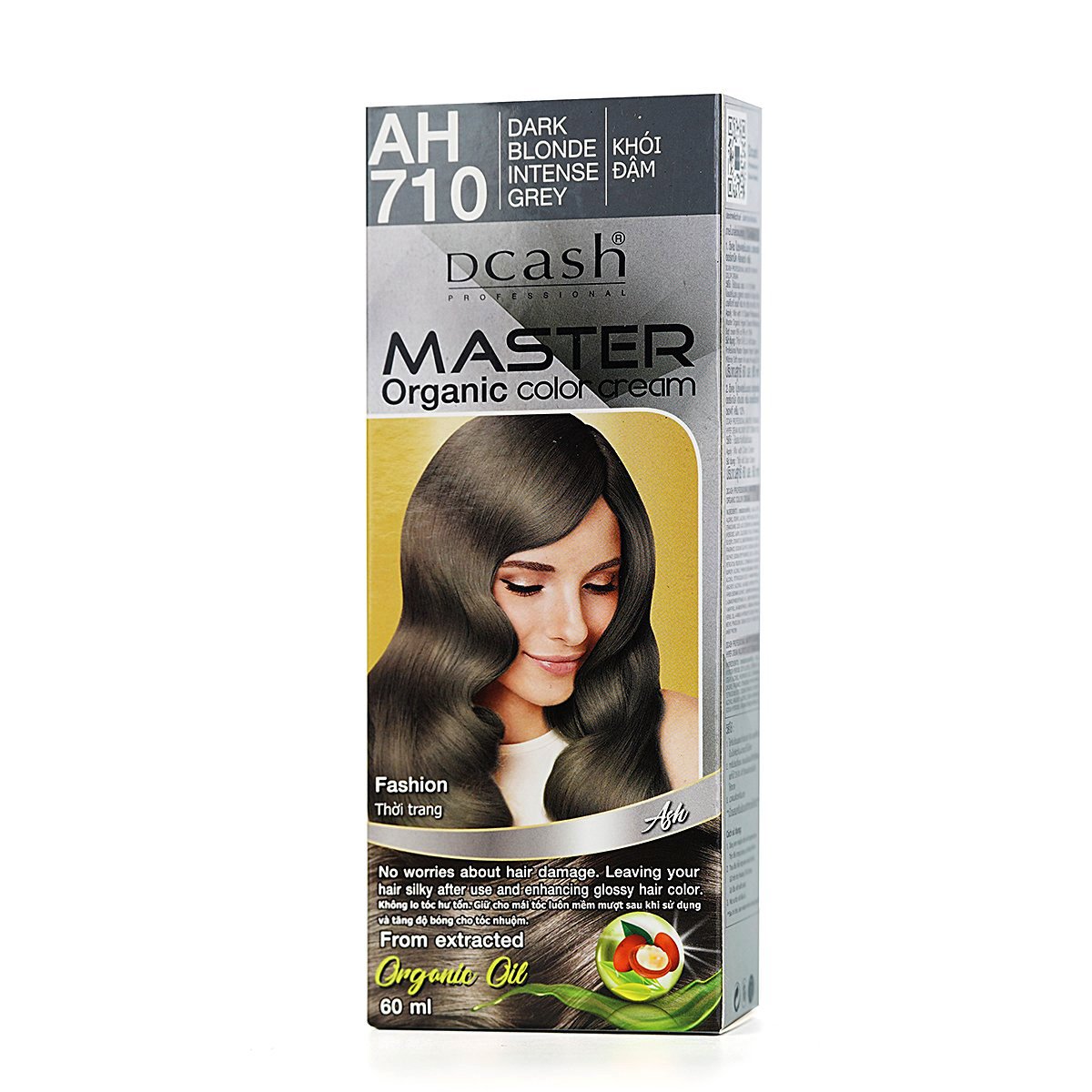 Thuốc Nhuộm Tóc DCASH #AH710 Màu Khói Đậm | 60ml