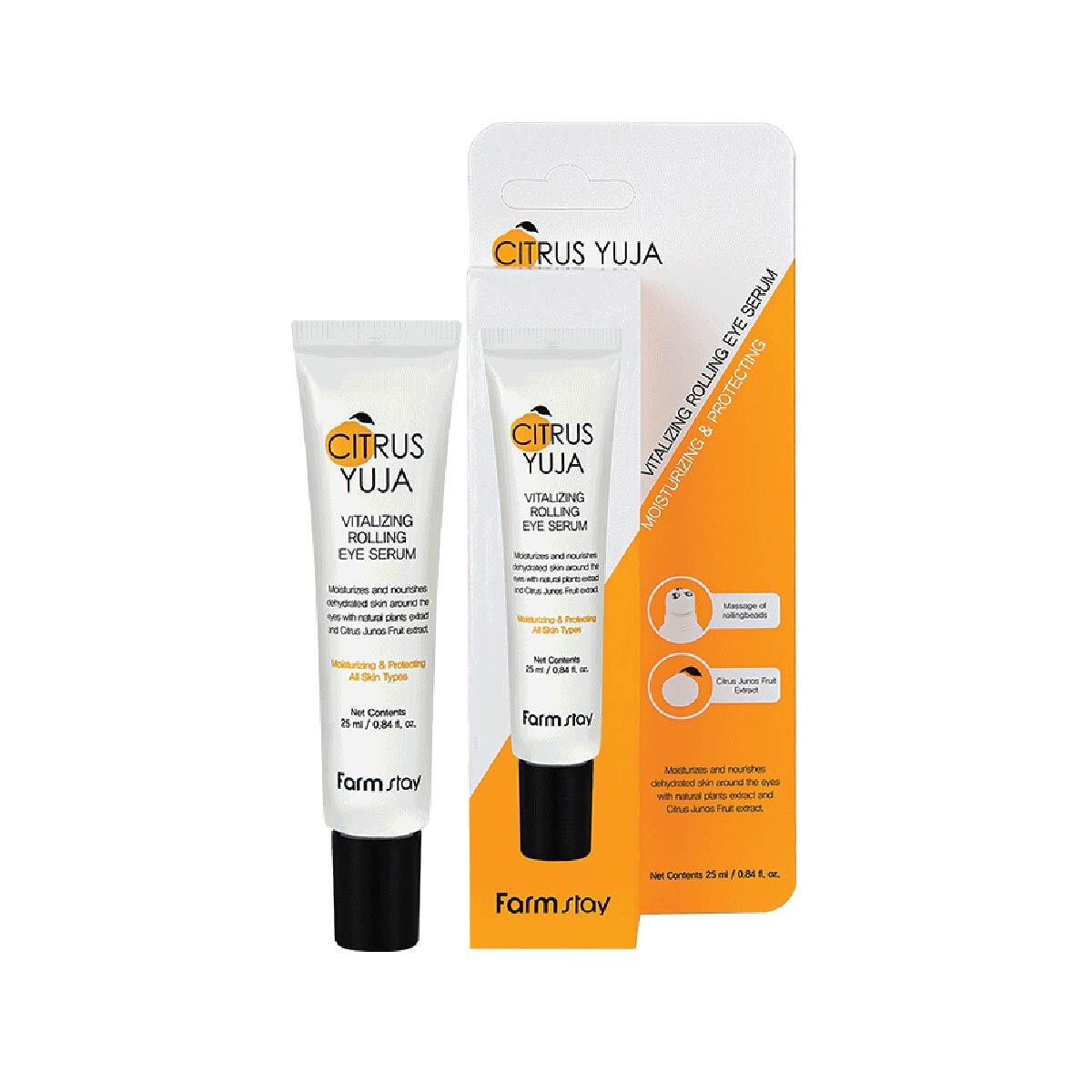 Tinh Chất Dưỡng Mắt FARMSTAY Citrus Yuja Giảm Quầng Thâm | 25ml