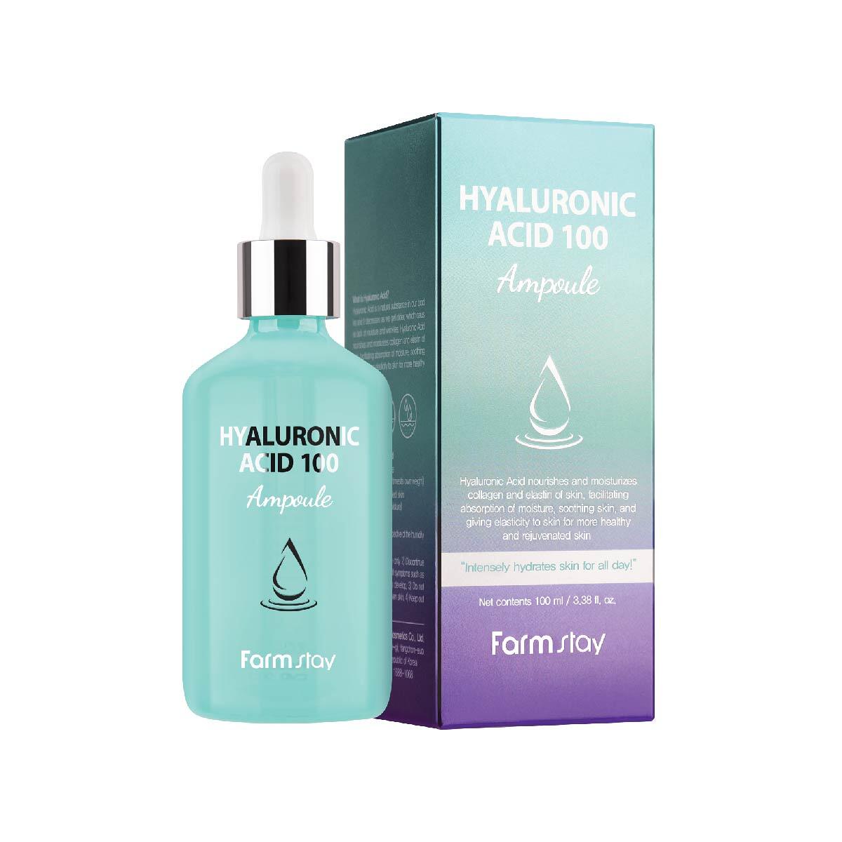 Tinh Chất FARMSTAY Hyaluronic Acid 100 Cấp Ẩm | 100ml