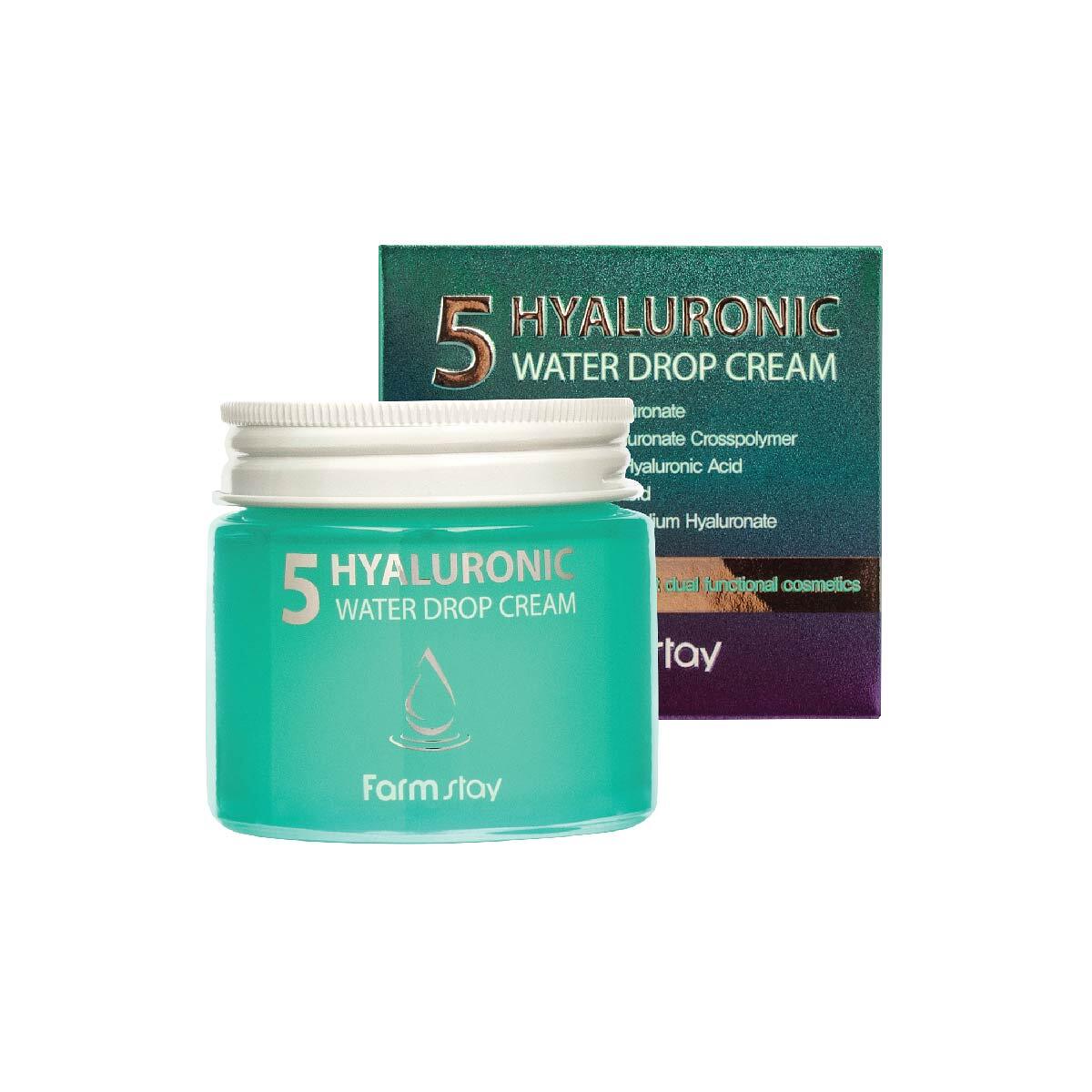 Kem Dưỡng Ẩm FARMSTAY Hyaluronic 5 Water Drop | 80ml