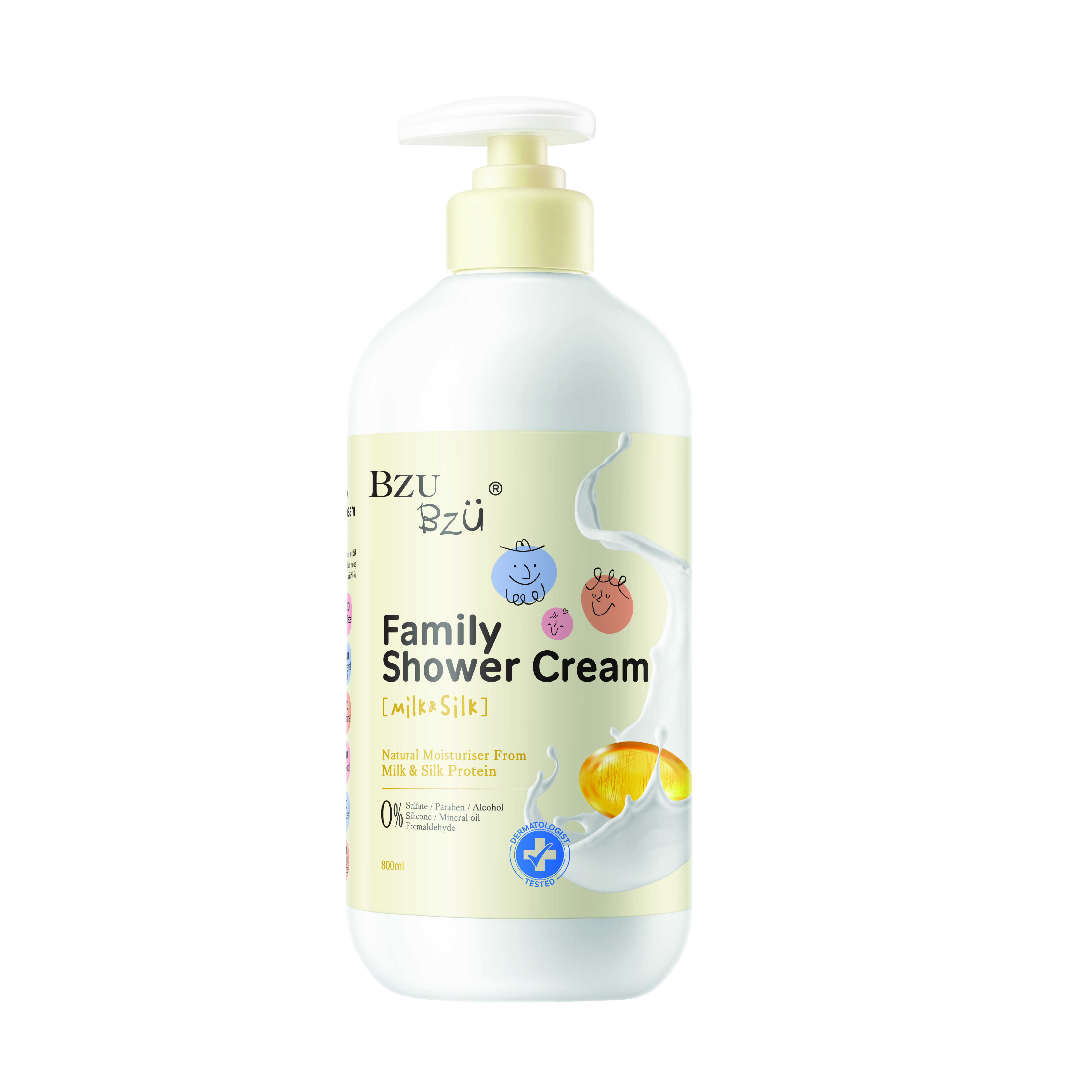 Sữa Tắm BZU BZU Milk & Silk Dưỡng Ẩm | 800ml