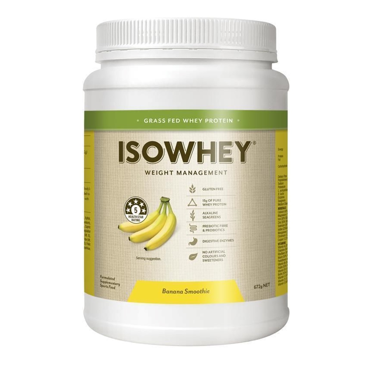 Bột Uống ISOWHEY Weight Management Vị Chuối | 672g