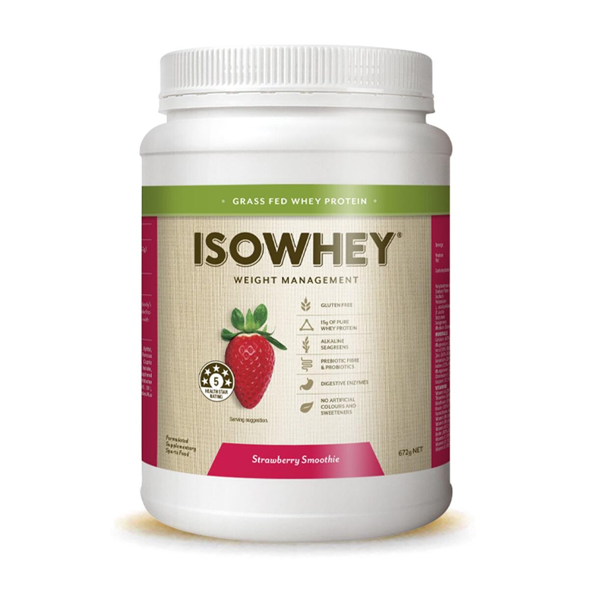 Bột Uống ISOWHEY Weight Management Vị Dâu | 672g
