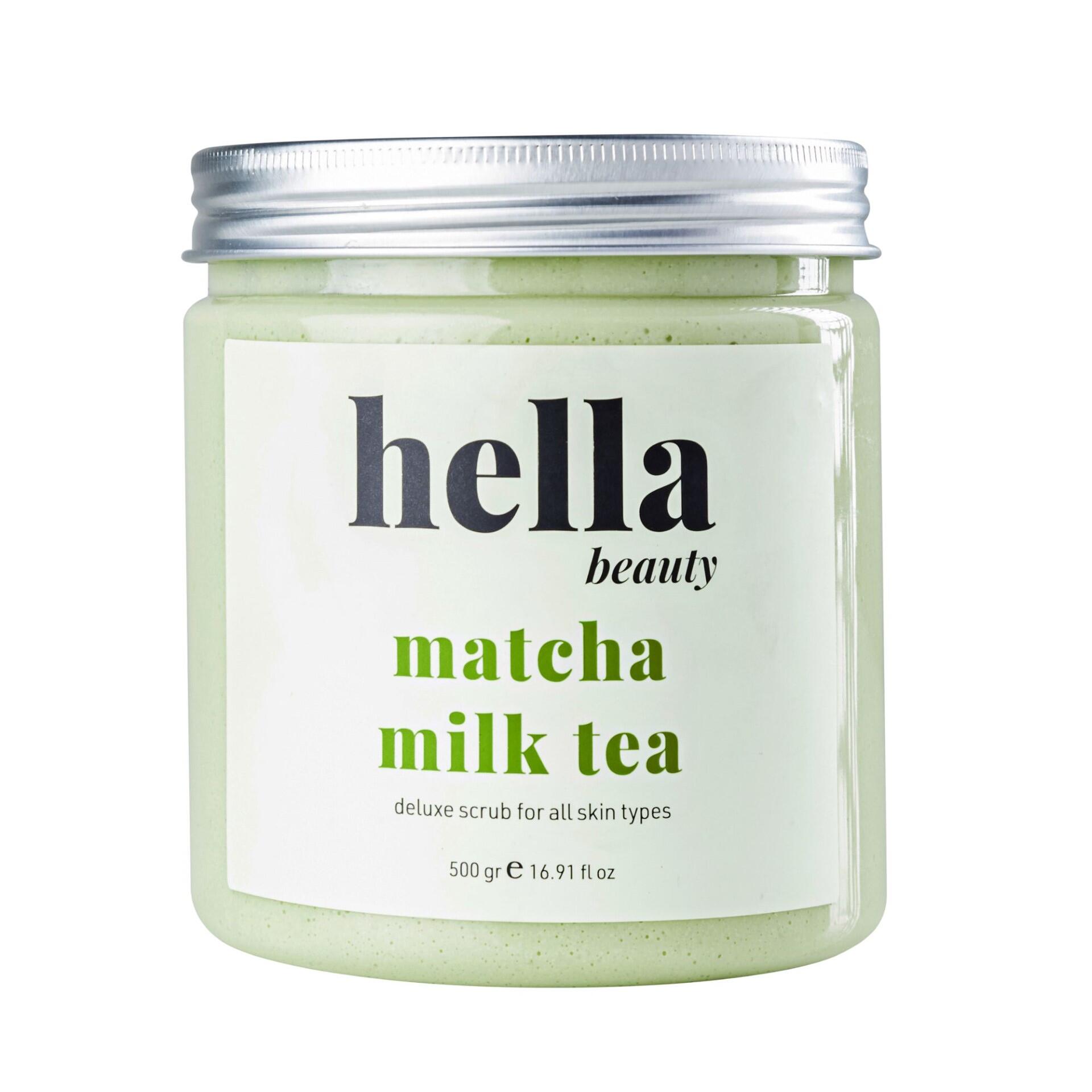 Tẩy Tế Bào Chết Cơ Thể HELLA Matcha Milk Tea | 500g