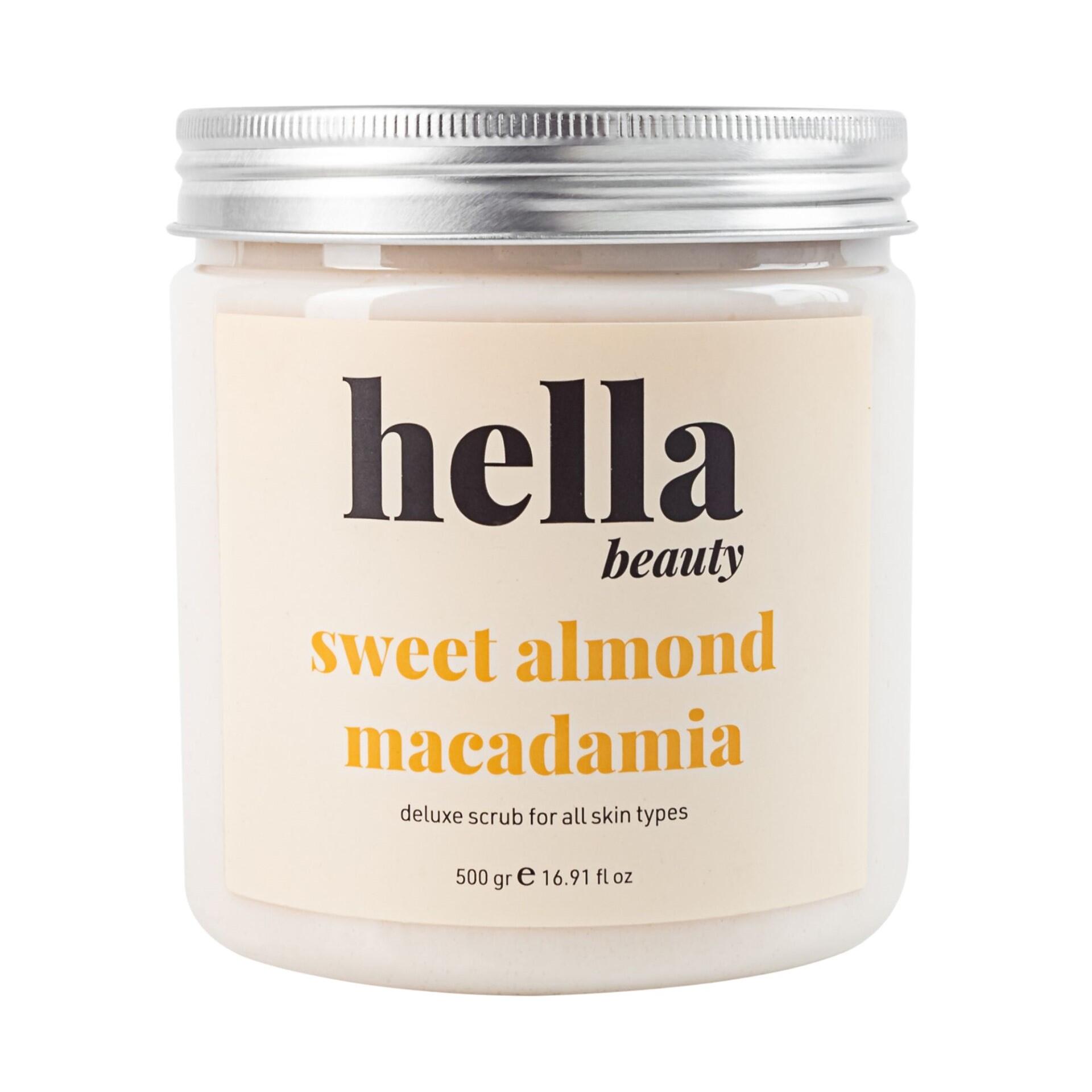 Tẩy Tế Bào Chết Cơ Thể HELLA Hạnh Nhân Mắc Ca | 500g