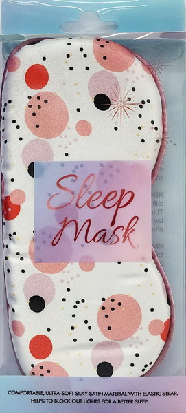 Miếng Che Mắt Lụa Chấm Bi Cam 