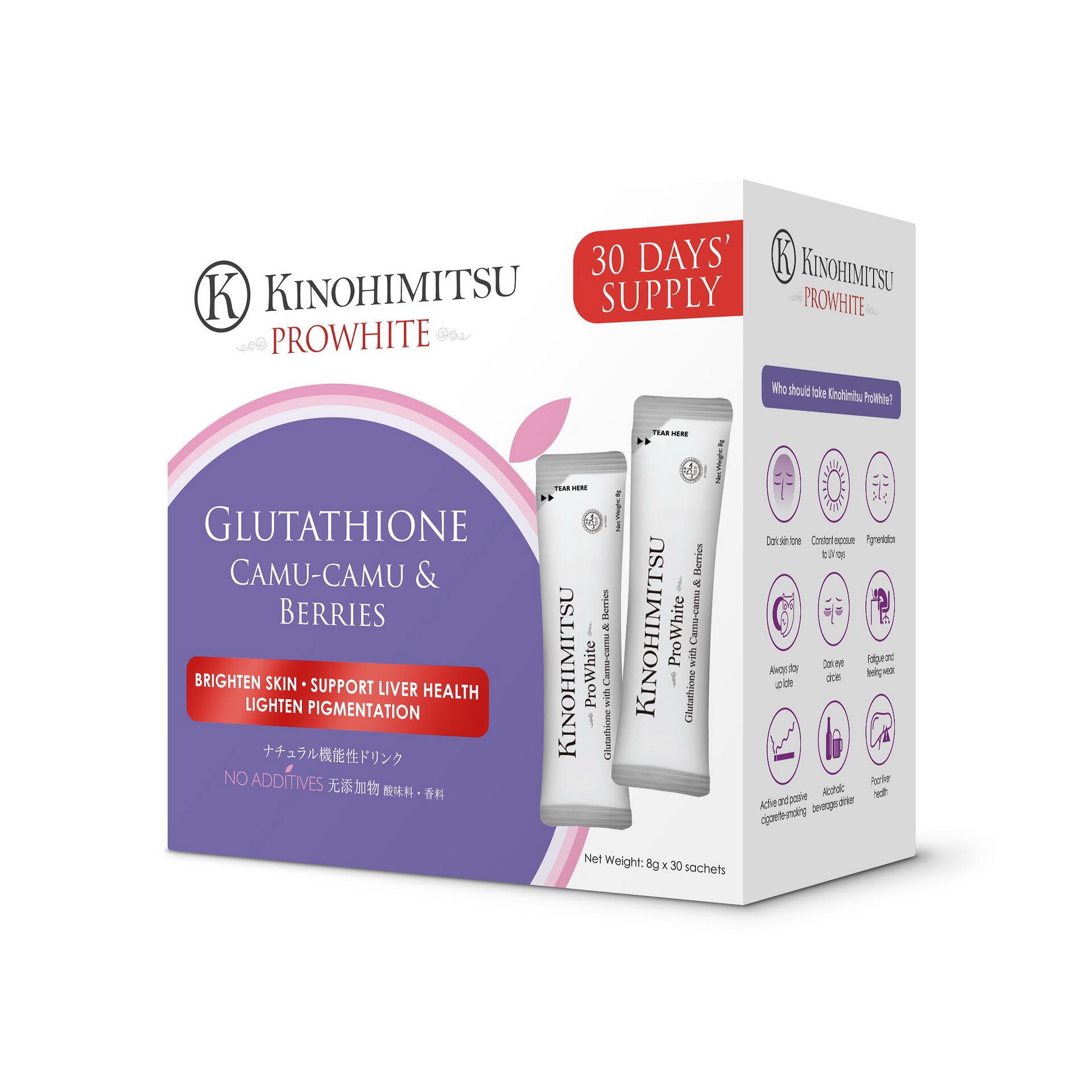 TPBS Bột Uống KINOHIMITSU Prowhite Glutathion | Hộp 30 gói