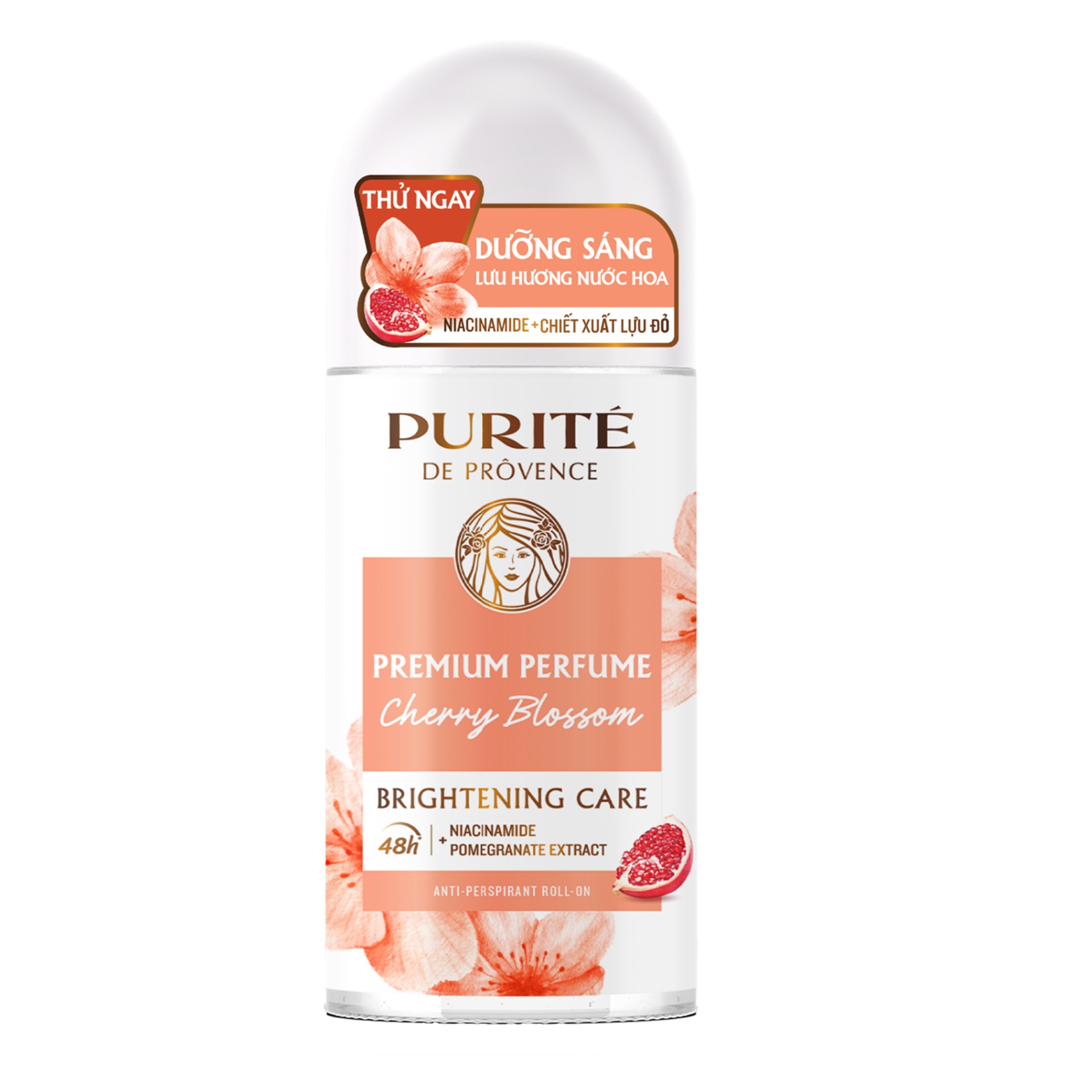 Lăn Khử Mùi PURITÉ Dưỡng Sáng Hương Nước Hoa Cao Cấp Hoa Anh Đào | 50ml