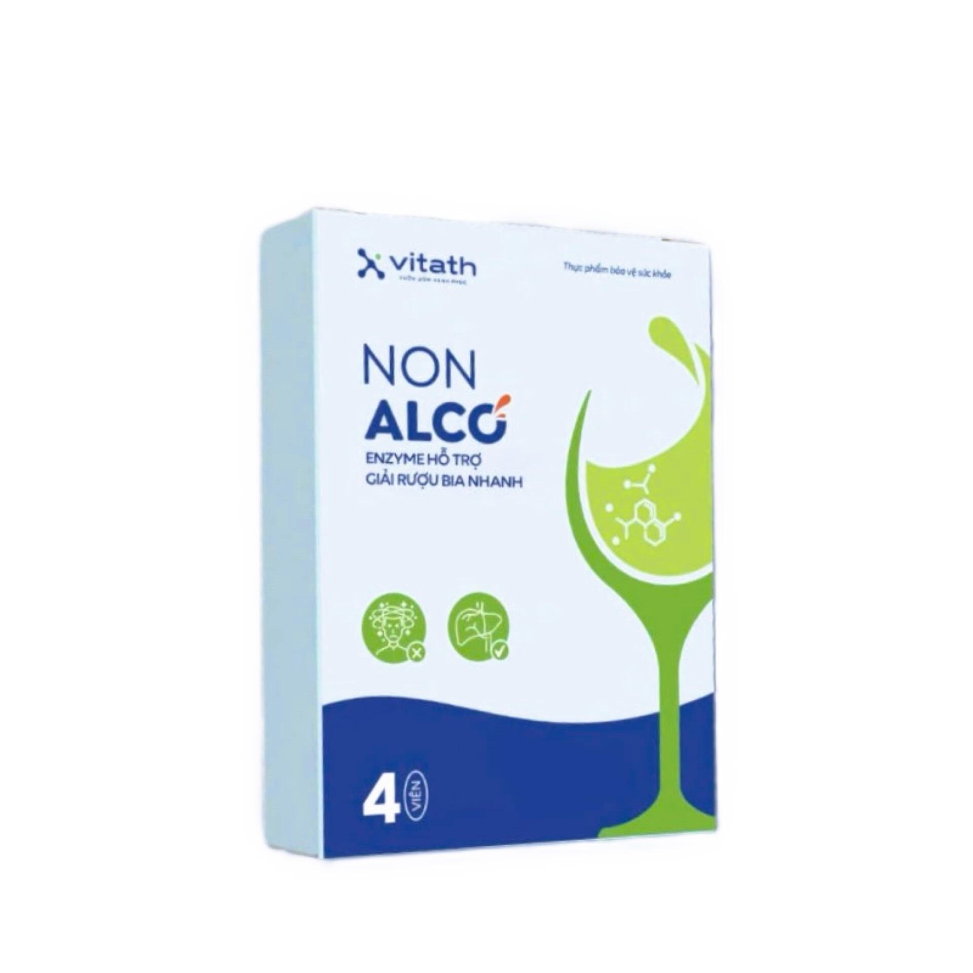 Viên Ngậm Giải Rượu NON Alco Enzyme Phân Hủy Rượu Bia | Hộp 4 viên
