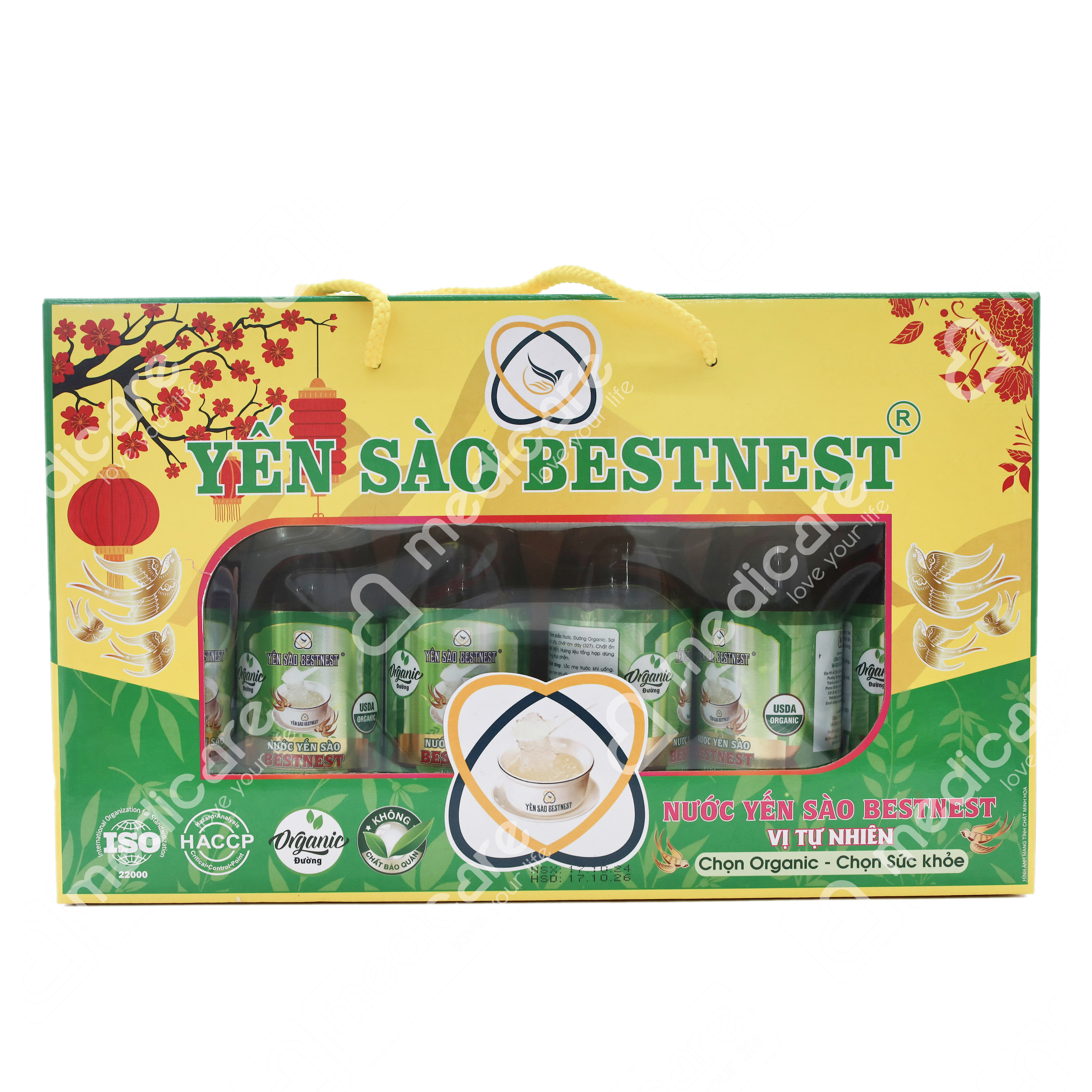 Nước Yến Sào BESTNEST Organic | Hộp 6 chai