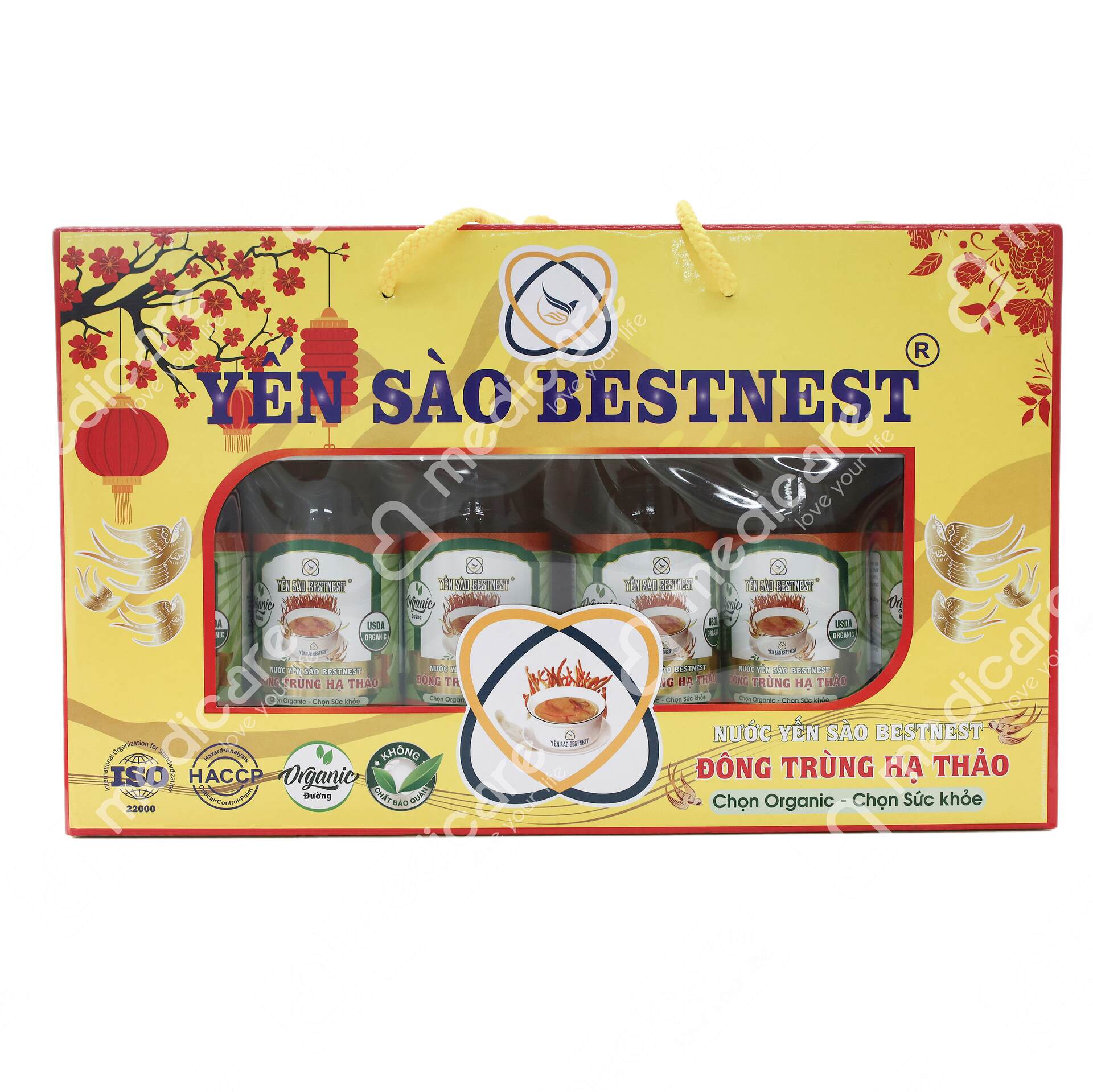 Nước Yến Sào BESTNEST Đông Trùng Hạ Thảo | Hộp 6 chai