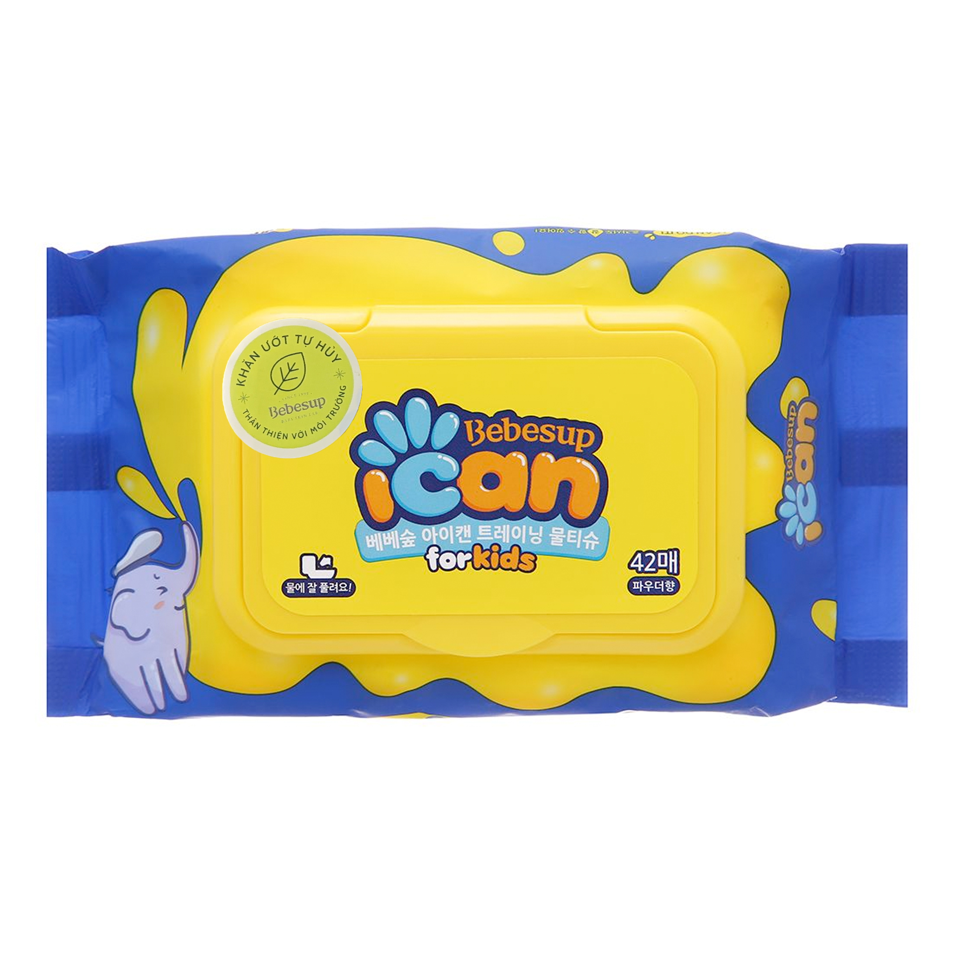 Khăn Ướt BEBESUP I Can Flushable 42 tờ