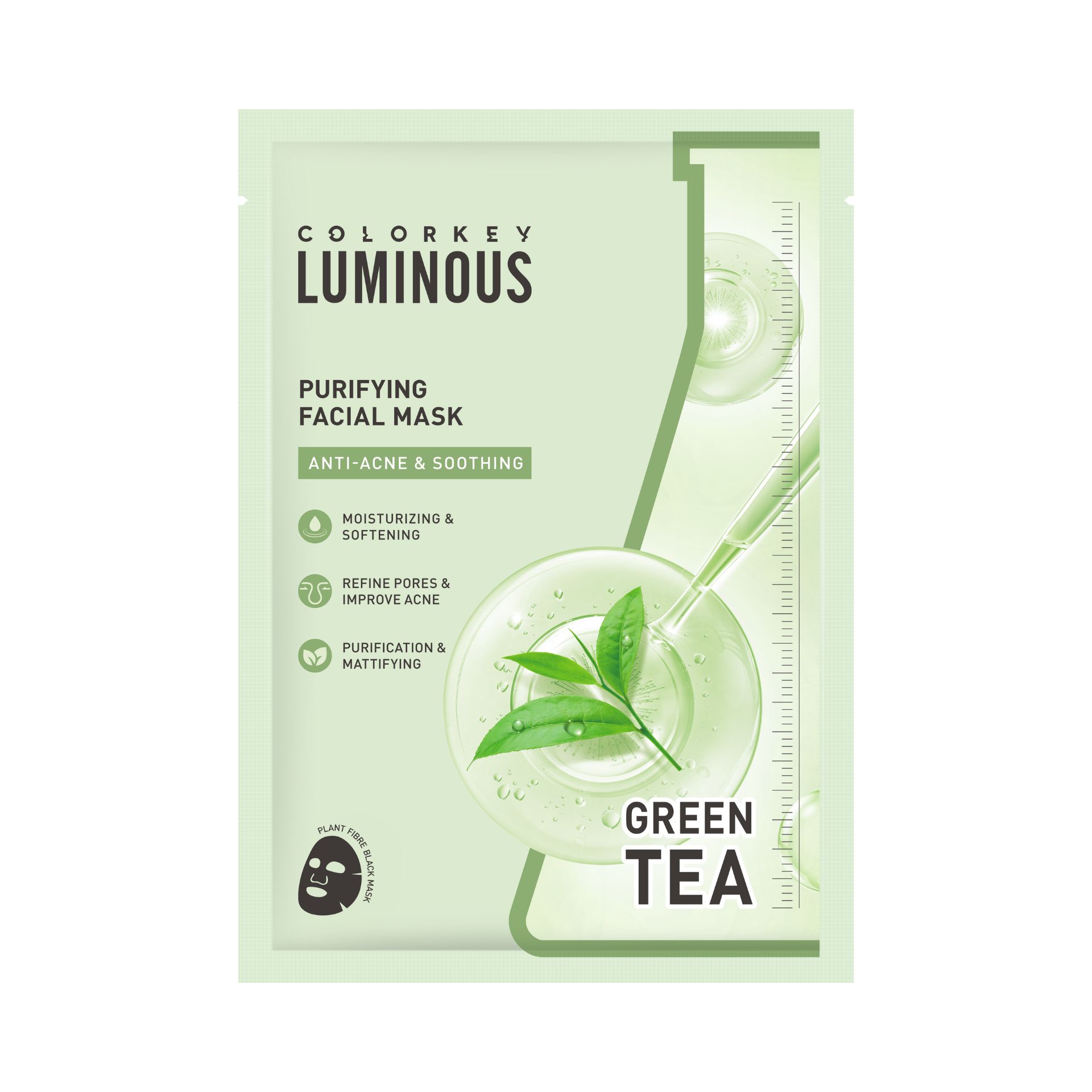 Mặt Nạ COLORKEY Luminous Purifying Facial Mask Green Tea | 25ml