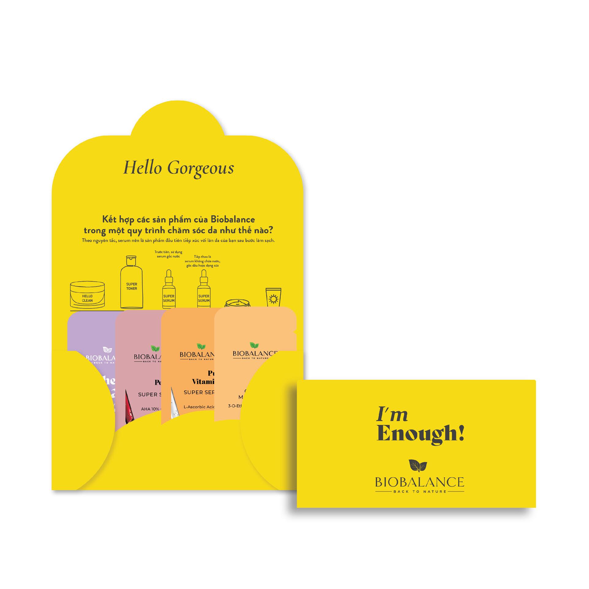 Bộ Sản Phẩm Sáng Da BIOBALANCE Mini | Bộ 4 gói 