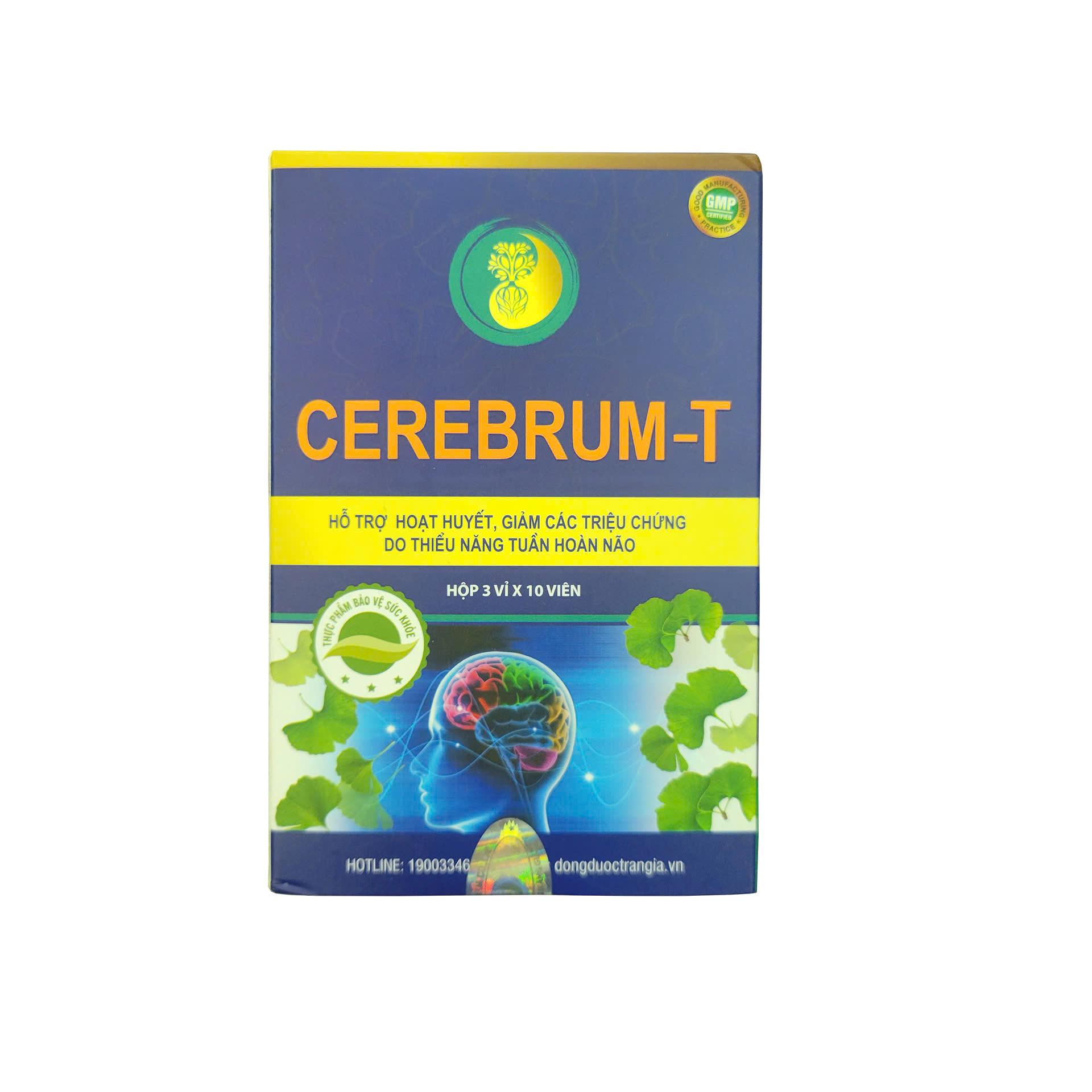 TPBVSK Viên Uống CEREBRUM-T Hỗ Trợ Tăng tuần Hoàn Máu Não | Hộp 30 viên