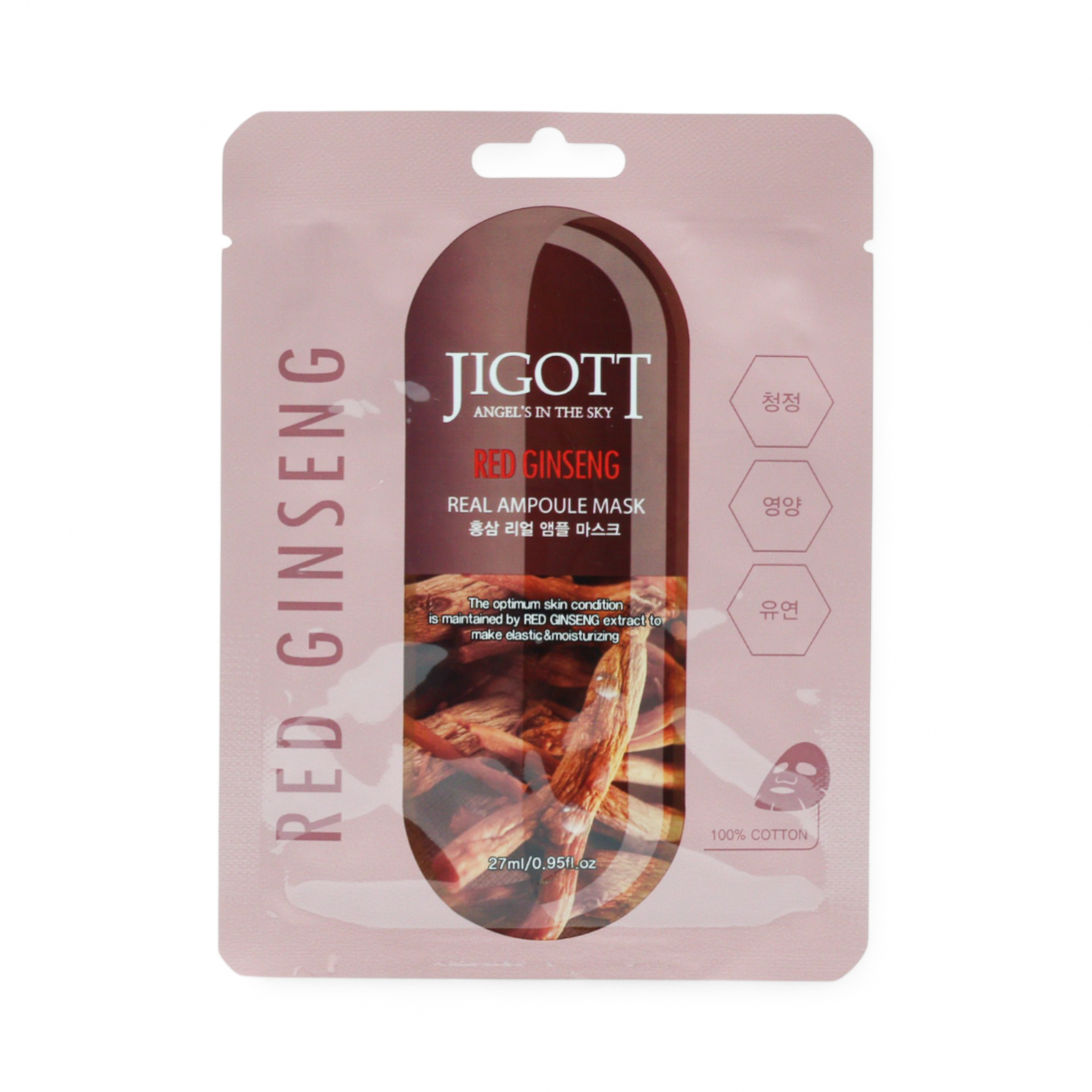 Mặt Nạ JIGOTT Red Ginseng Real Ampoule Mask | 27ml