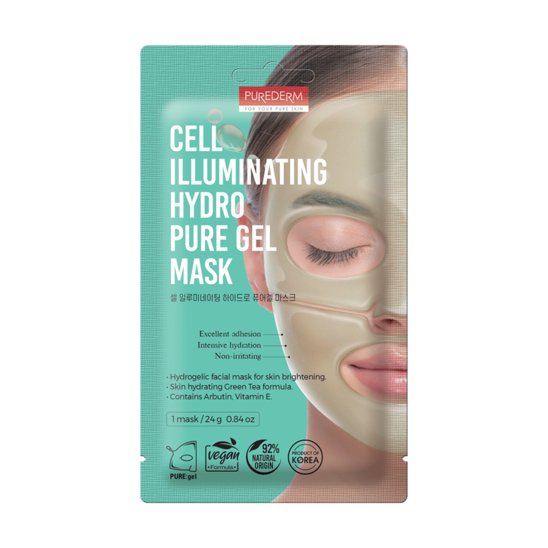 Mặt Nạ PUREDERM Cel Illuminating Hydro Pure Gel Mask | 24g