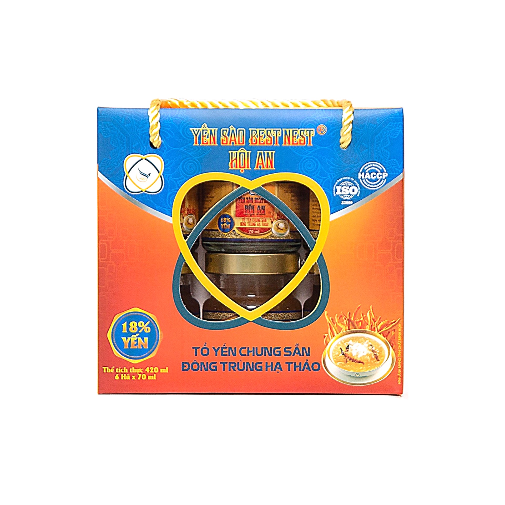 Nước Yến Bổ Dưỡng BESTNEST 18% Đông Trùng Hạ Thảo | Hộp 6 hũ