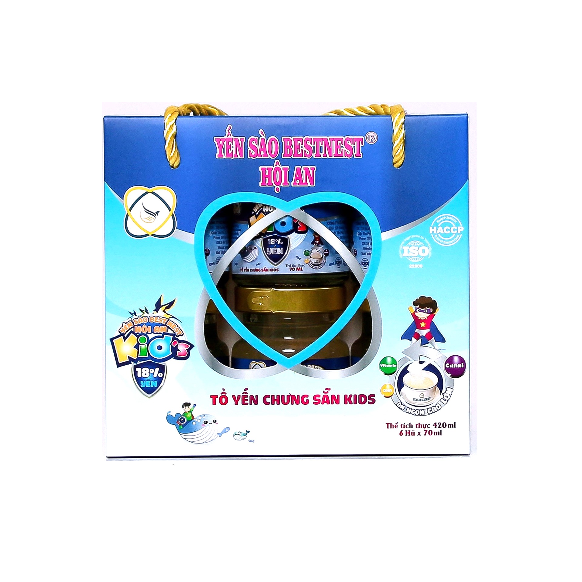 Nước Yến Bổ Dưỡng BESTNEST 18% Kids | Hộp 6 hũ