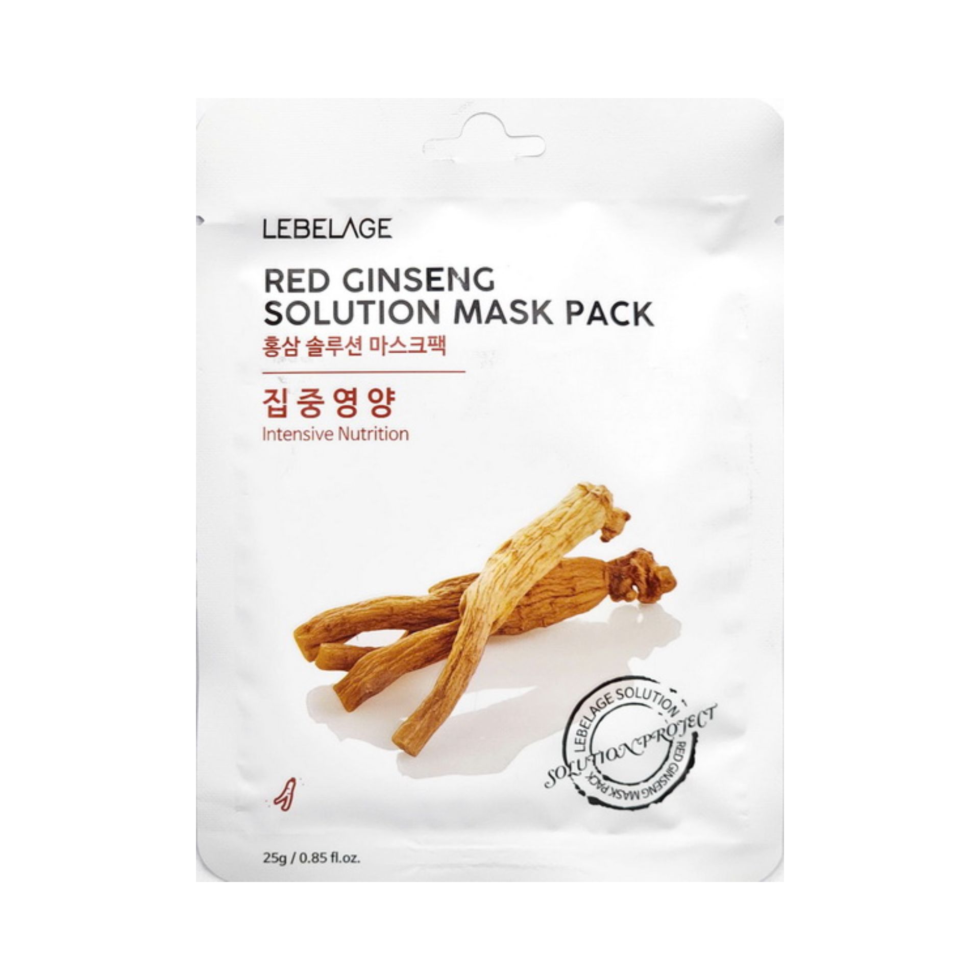 Mặt Nạ LEBELAGE Red Ginseng Solution Mask Pack | 25g