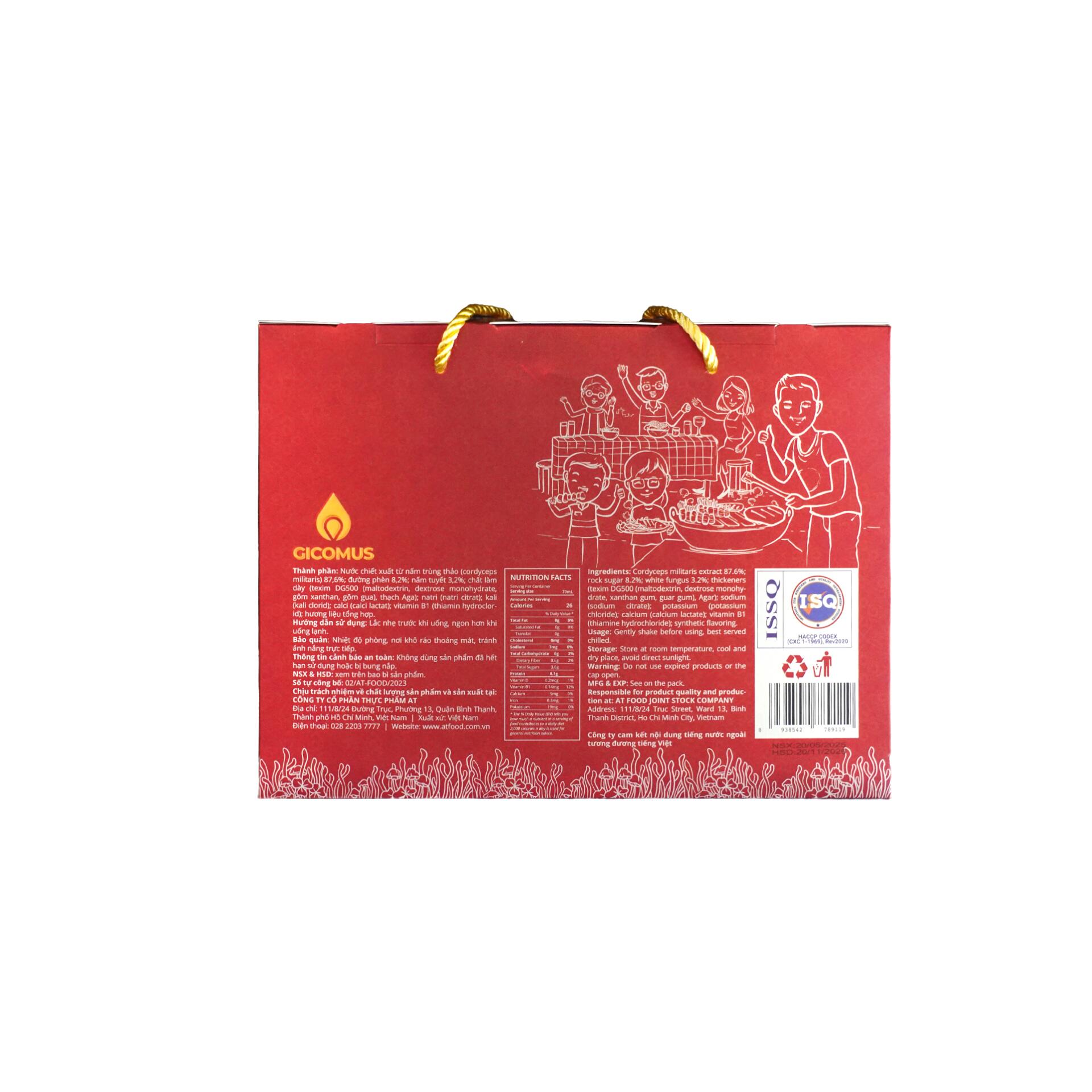 Vui lòng tham khảo thông tin trên bao bì sản phẩm