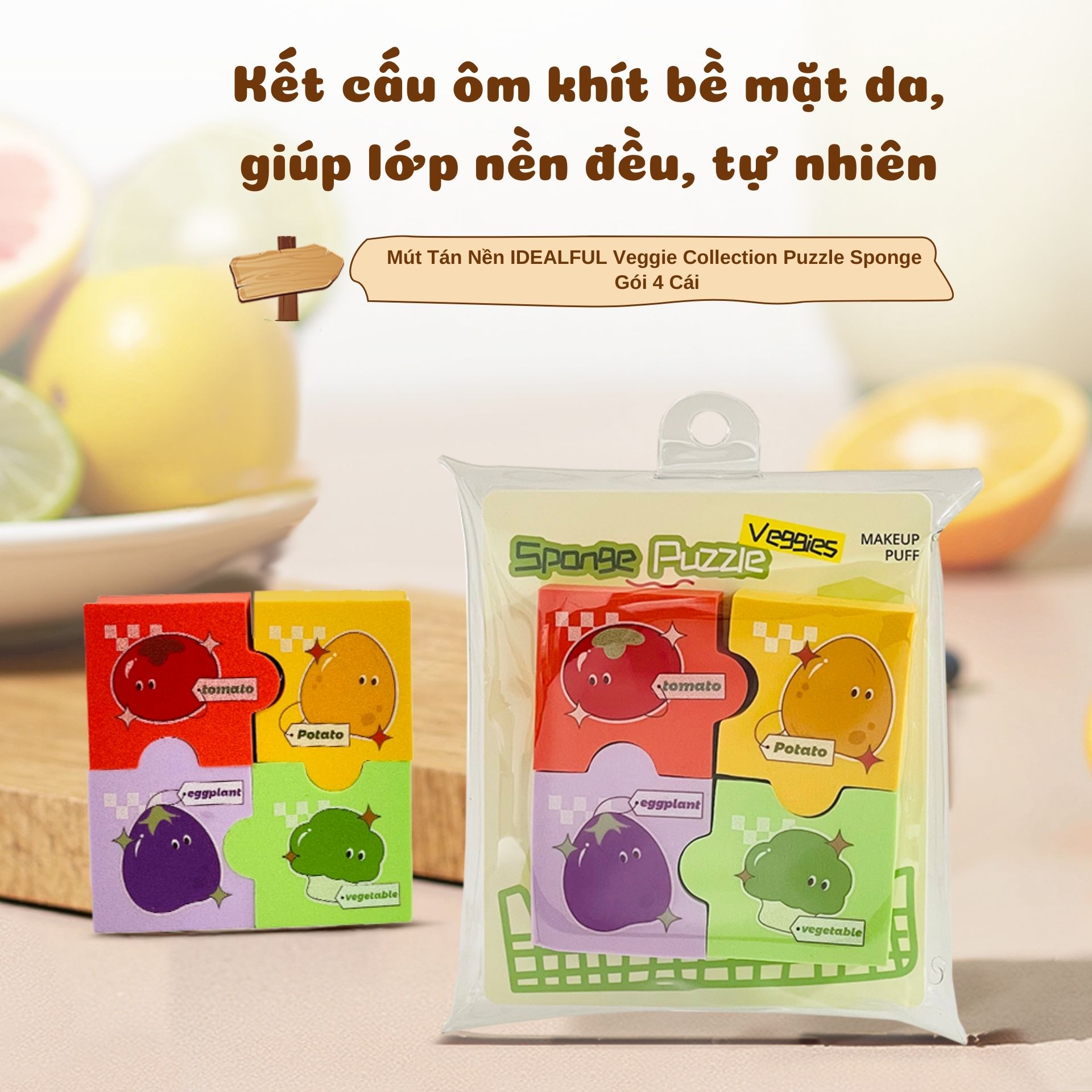 Gói gồm 4 mút tán nền mini với chất liệu mềm mịn cùng thiết kế nhỏ gọn. Dễ thao tác, giúp tán đều lớp nền và che phủ khuyết điểm trên khuôn mặt. Tạo lớp trang điểm mịn màng, tự nhiên.