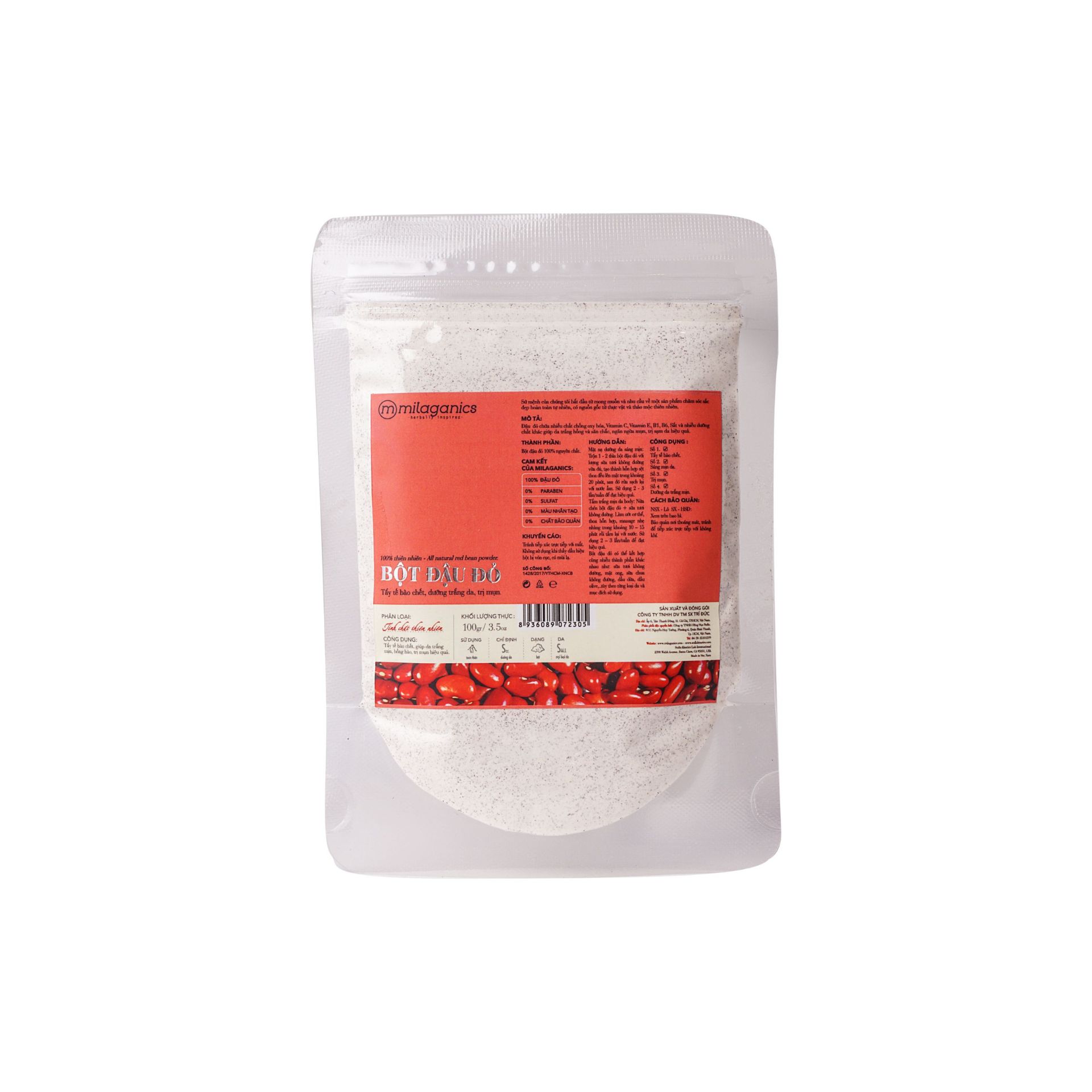 Bột Đậu Đỏ Duỡng Da MILAGANICS | 100g