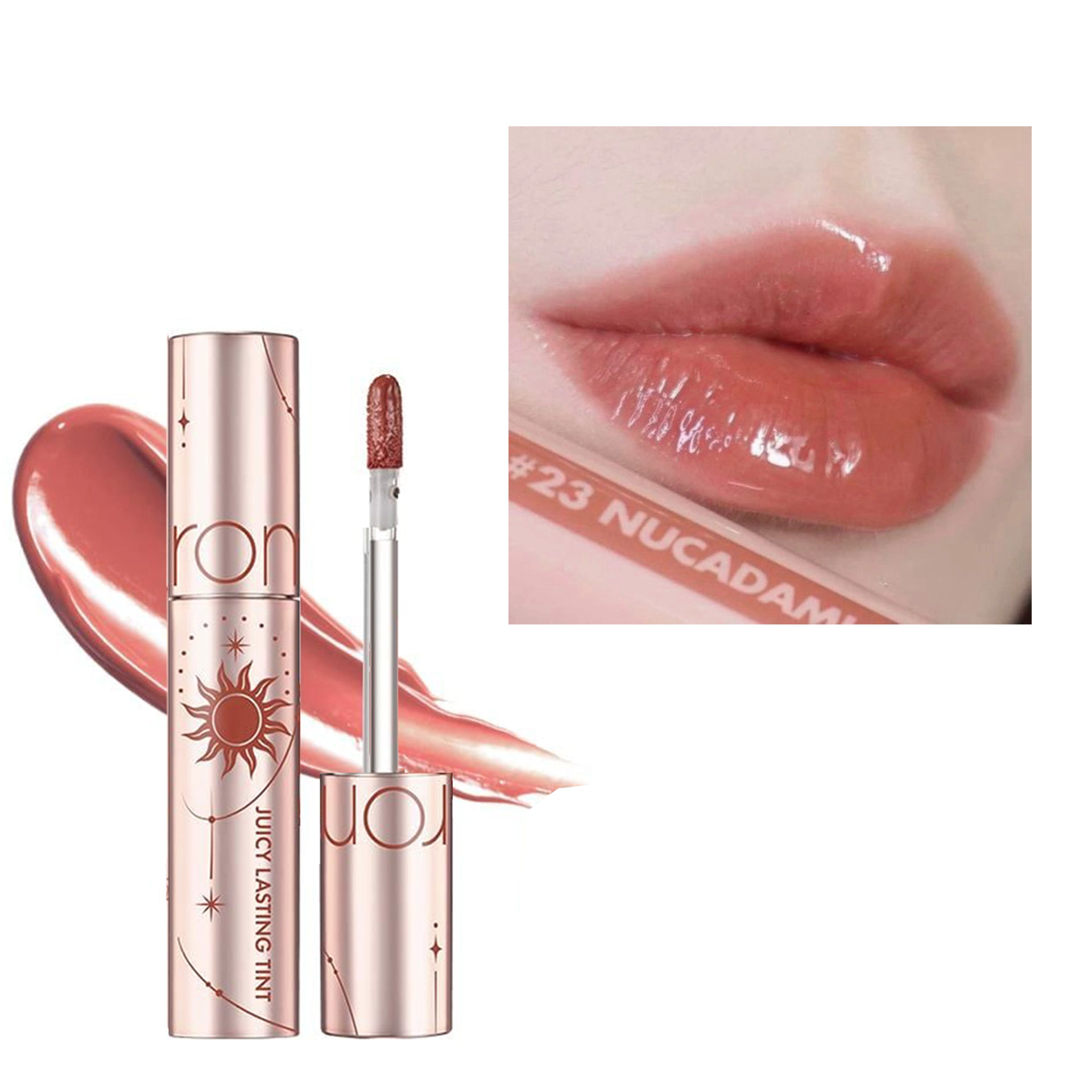 Romand Juicy Lasting Tint là dòng son tint bóng quốc dân đến từ Hàn Quốc. Son nổi bật với chất lỏng trong trẻo tựa kẹo hồ lô, giữ màu tốt và tạo hiệu ứng căng mọng cho đôi môi, giúp gương mặt tươi tắn suốt nhiều giờ.